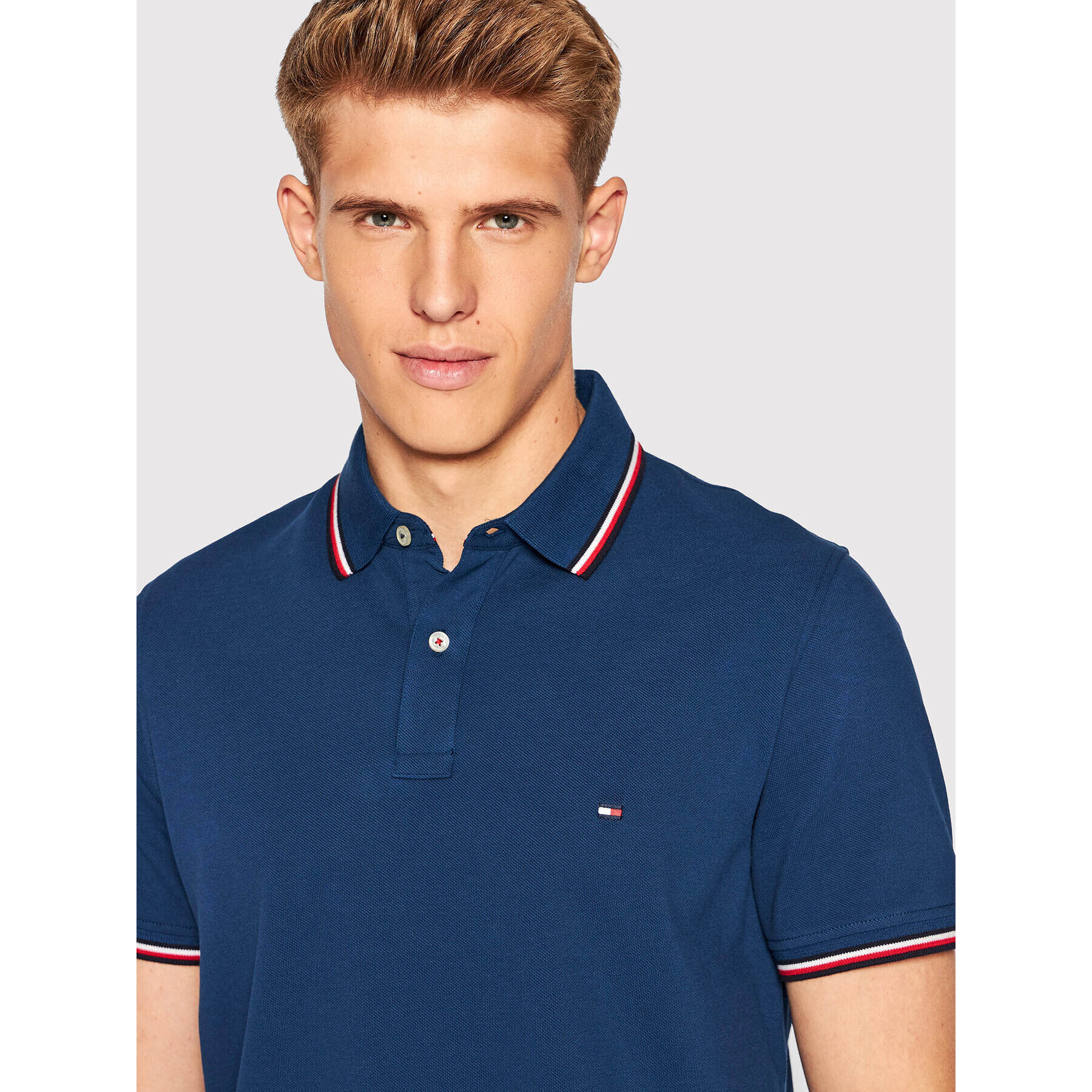 Tommy Hilfiger Polokošeľa Tipped MW0MW16054 Tmavomodrá Slim Fit - Pepit.sk