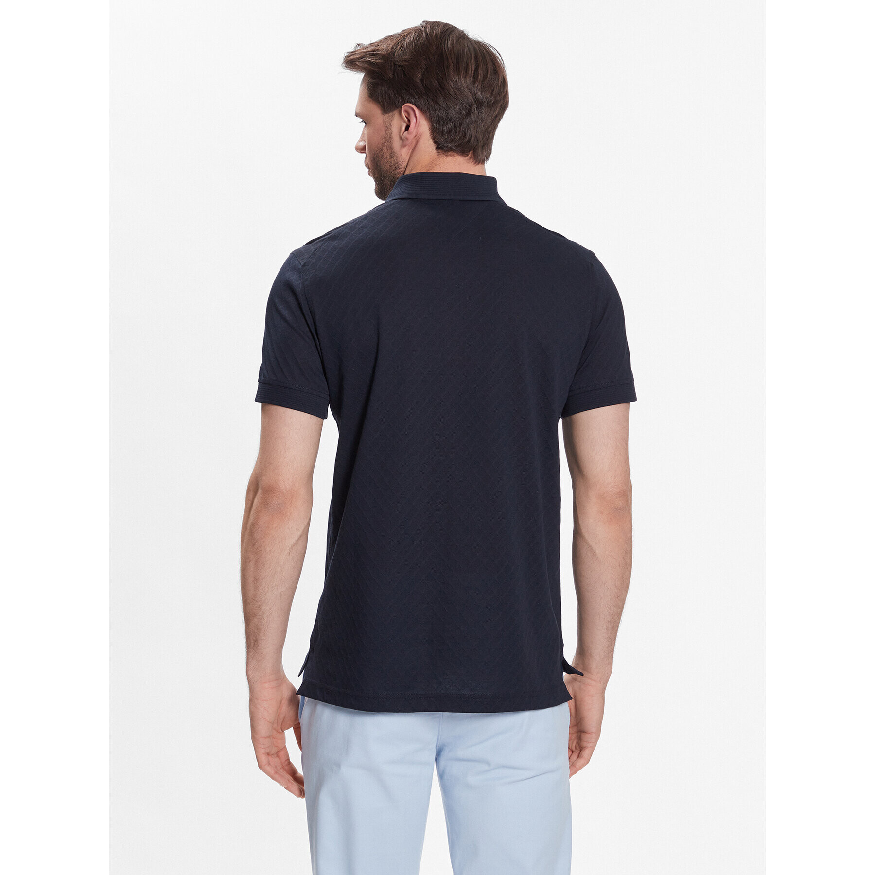 Tommy Hilfiger Polokošeľa Tonal Geo Structure MW0MW30760 Tmavomodrá Regular Fit - Pepit.sk