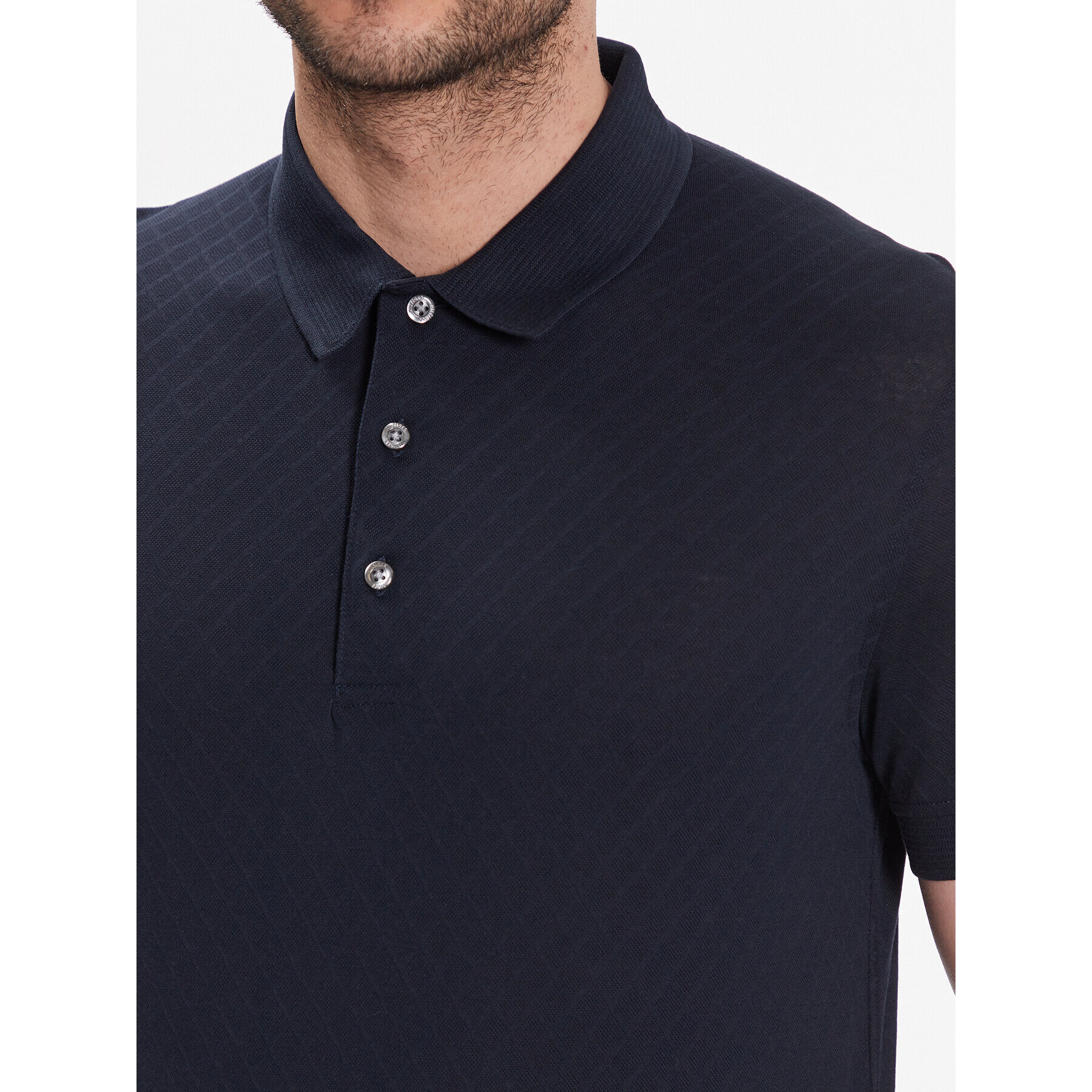 Tommy Hilfiger Polokošeľa Tonal Geo Structure MW0MW30760 Tmavomodrá Regular Fit - Pepit.sk