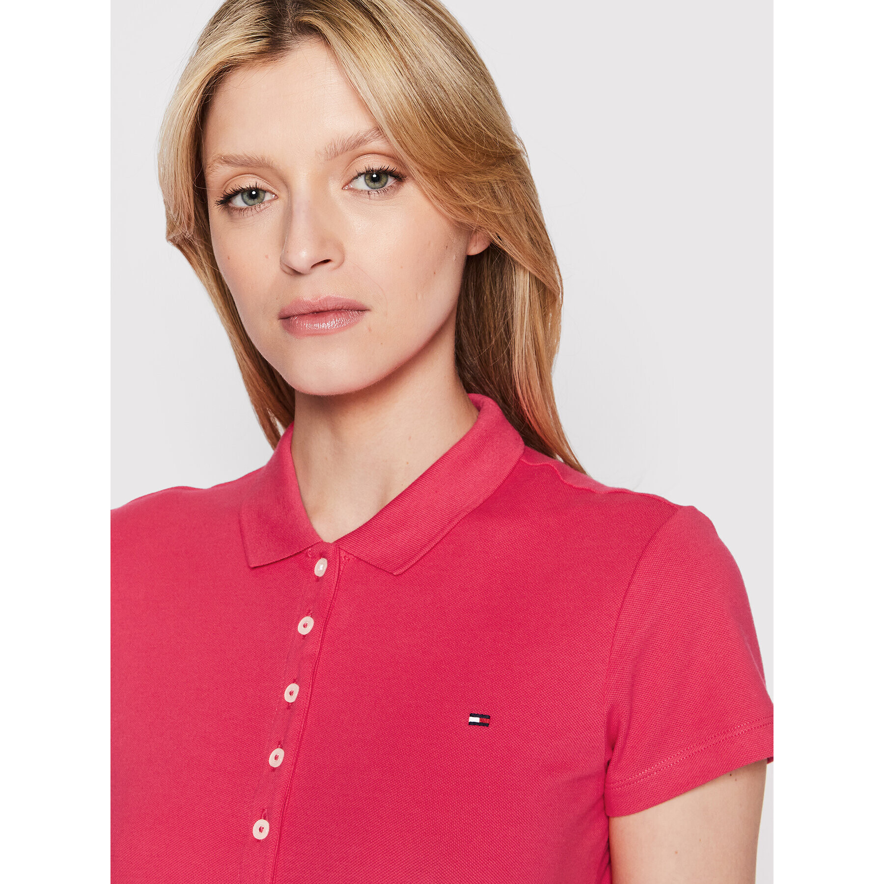 Tommy Hilfiger Polokošeľa WW0WW27947 Ružová Slim Fit - Pepit.sk