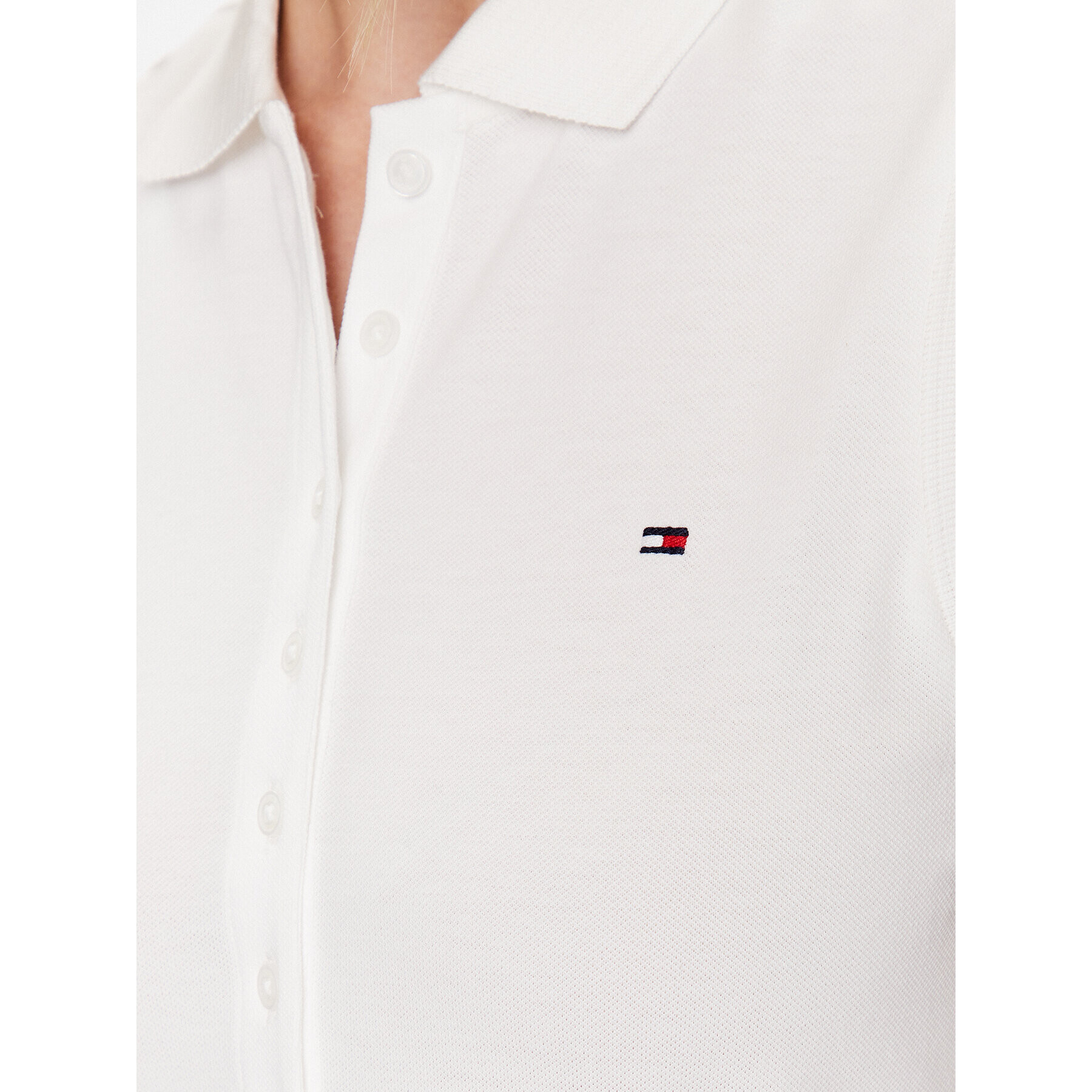 Tommy Hilfiger Polokošeľa WW0WW37819 Biela Slim Fit - Pepit.sk