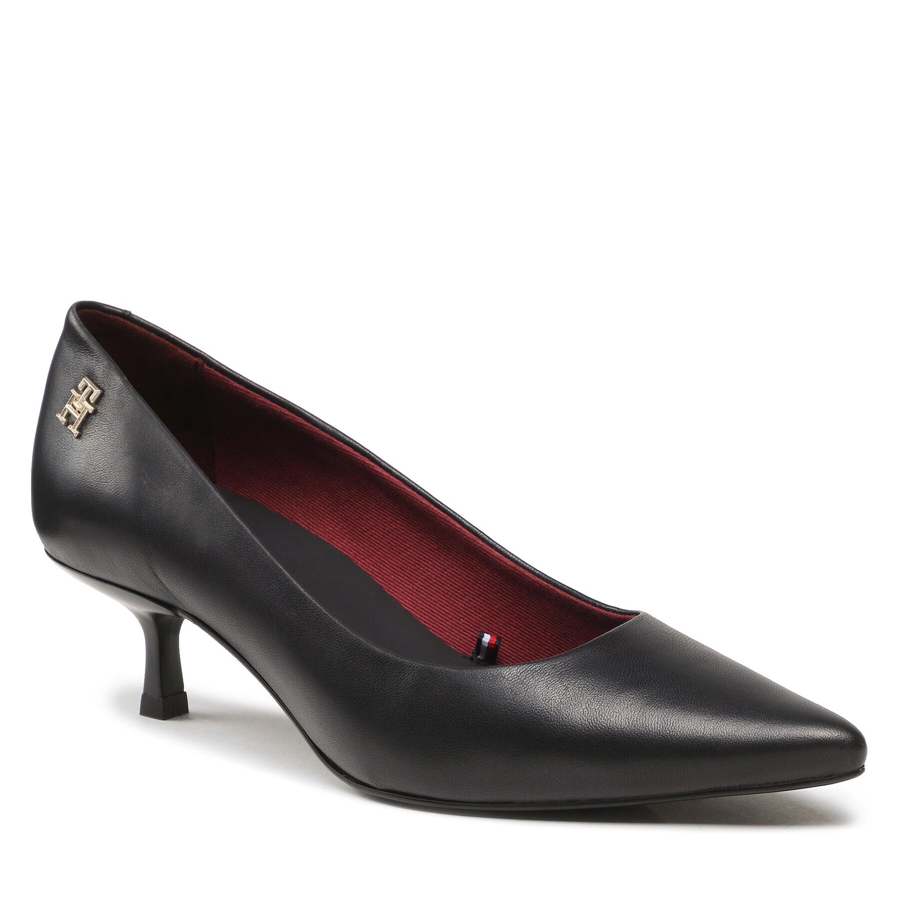 Tommy Hilfiger Poltopánky Pointy Kitten Heel Pump FW0FW07524 Čierna - Pepit.sk