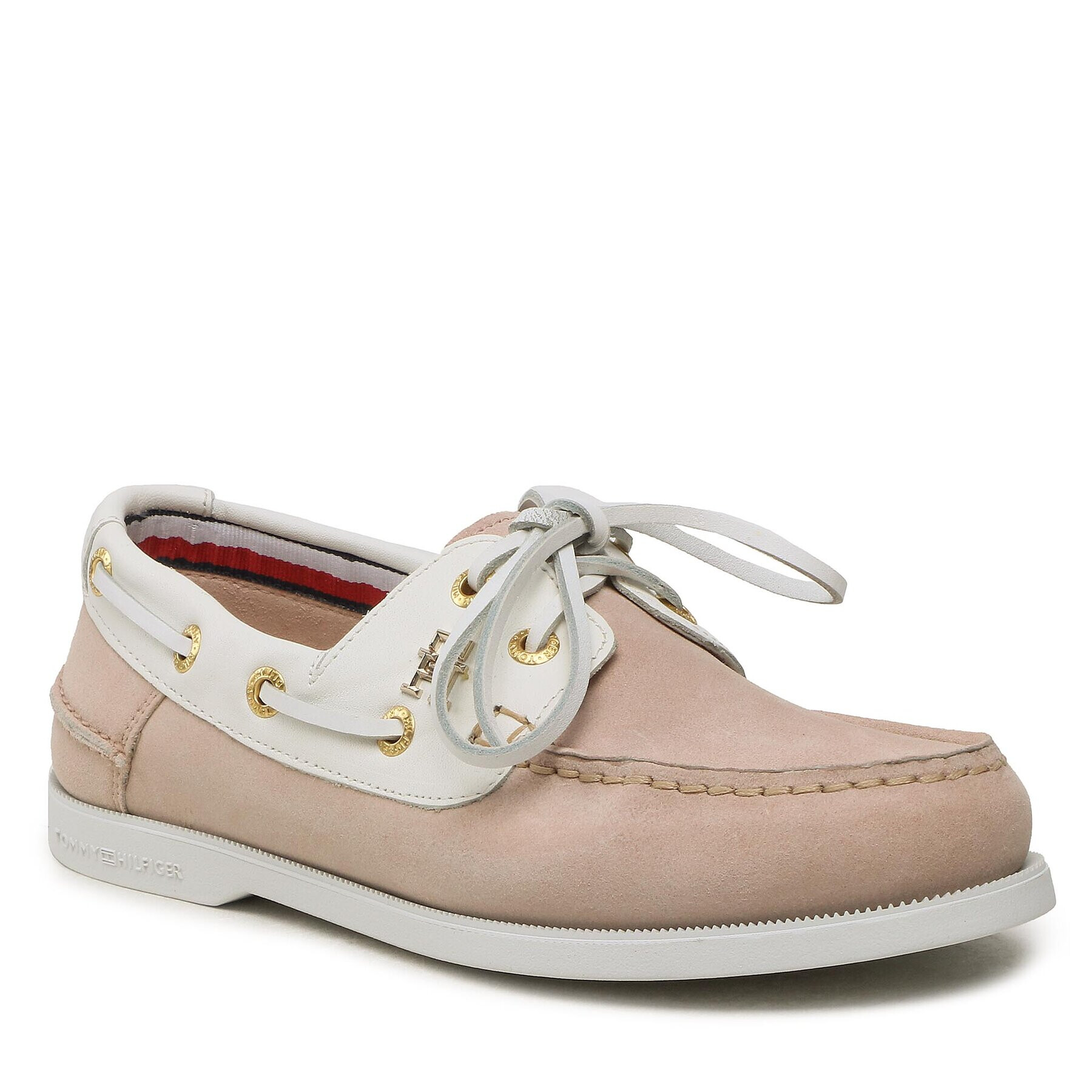 Tommy Hilfiger Poltopánky Th Boat Shoe FW0FW07066 Béžová - Pepit.sk