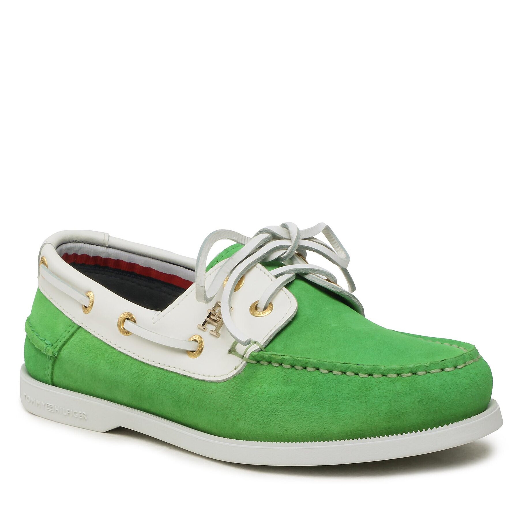 Tommy Hilfiger Poltopánky Th Boat Shoe FW0FW07066 Zelená - Pepit.sk