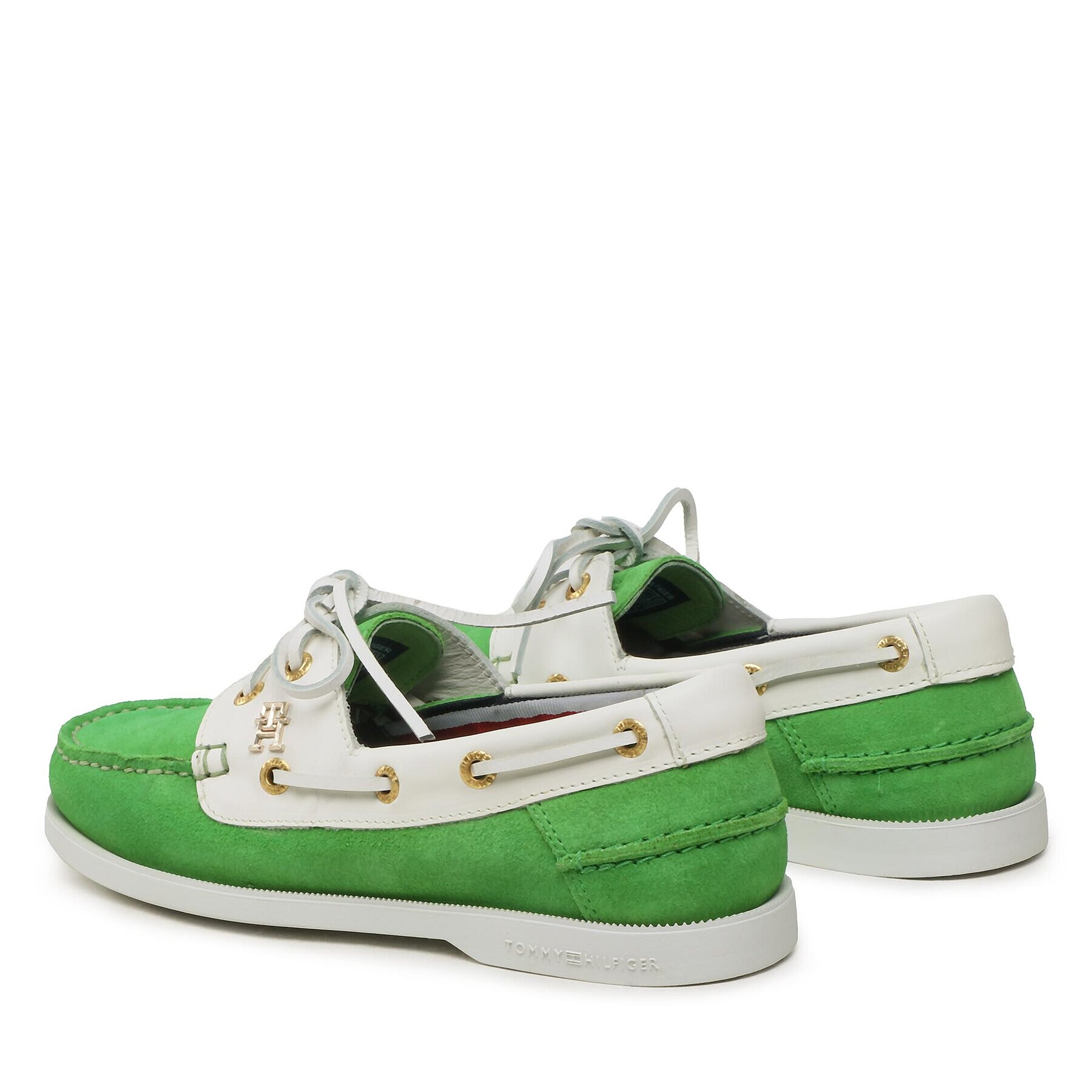 Tommy Hilfiger Poltopánky Th Boat Shoe FW0FW07066 Zelená - Pepit.sk