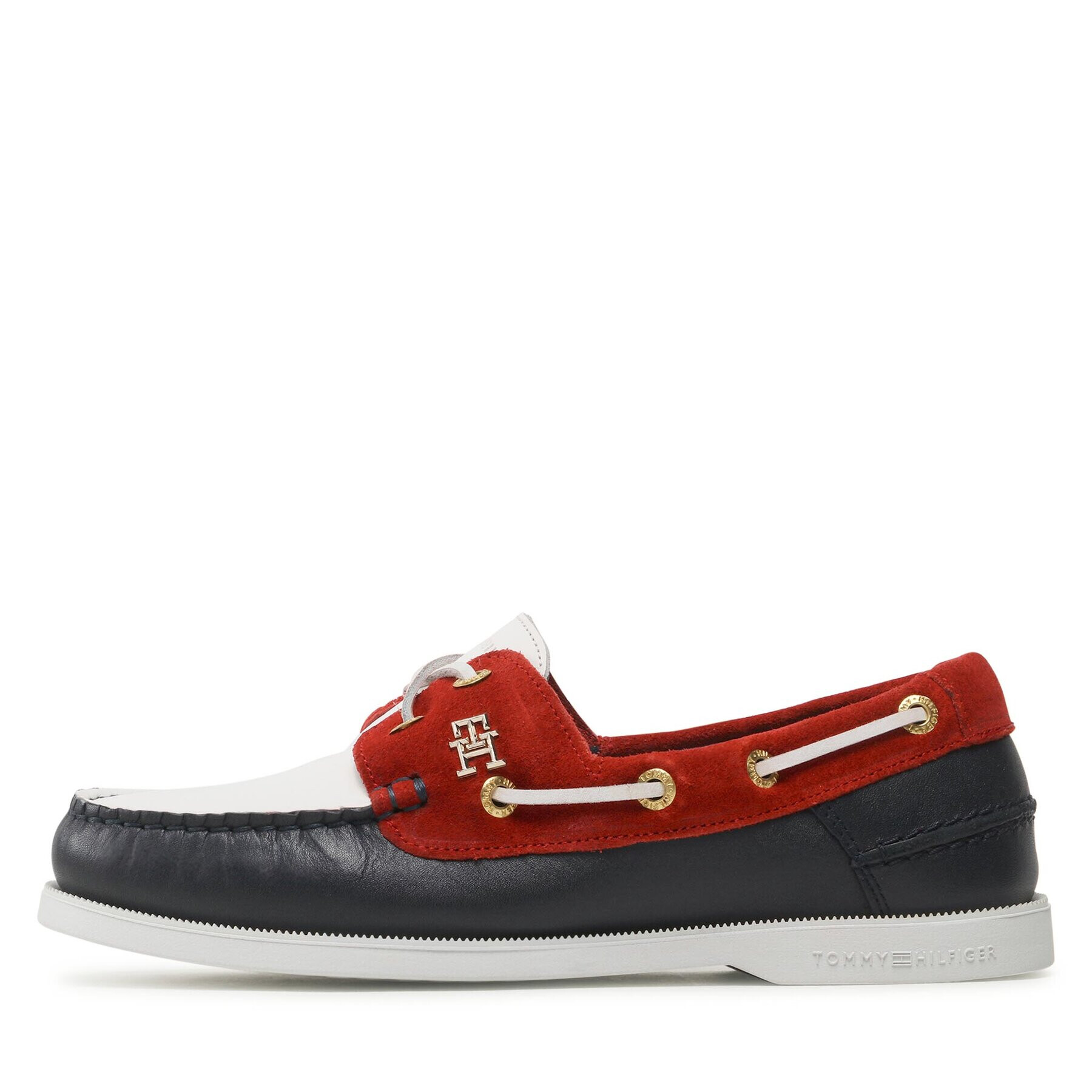 Tommy Hilfiger Poltopánky Th Boat Shoe Rwb FW0FW07169 Tmavomodrá - Pepit.sk