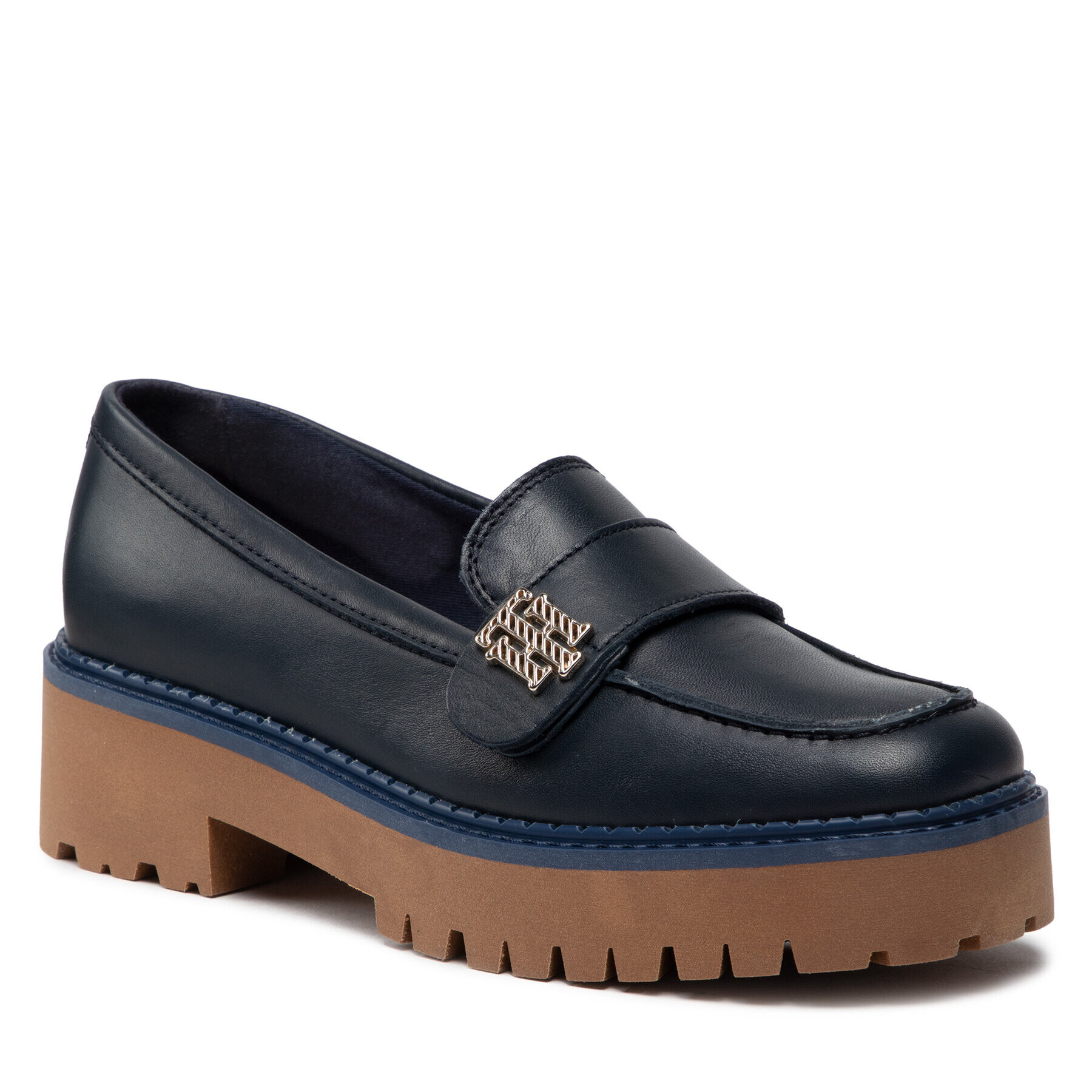 Tommy Hilfiger Poltopánky Th Hardware Chunky Loafer FW0FW06675 Tmavomodrá - Pepit.sk