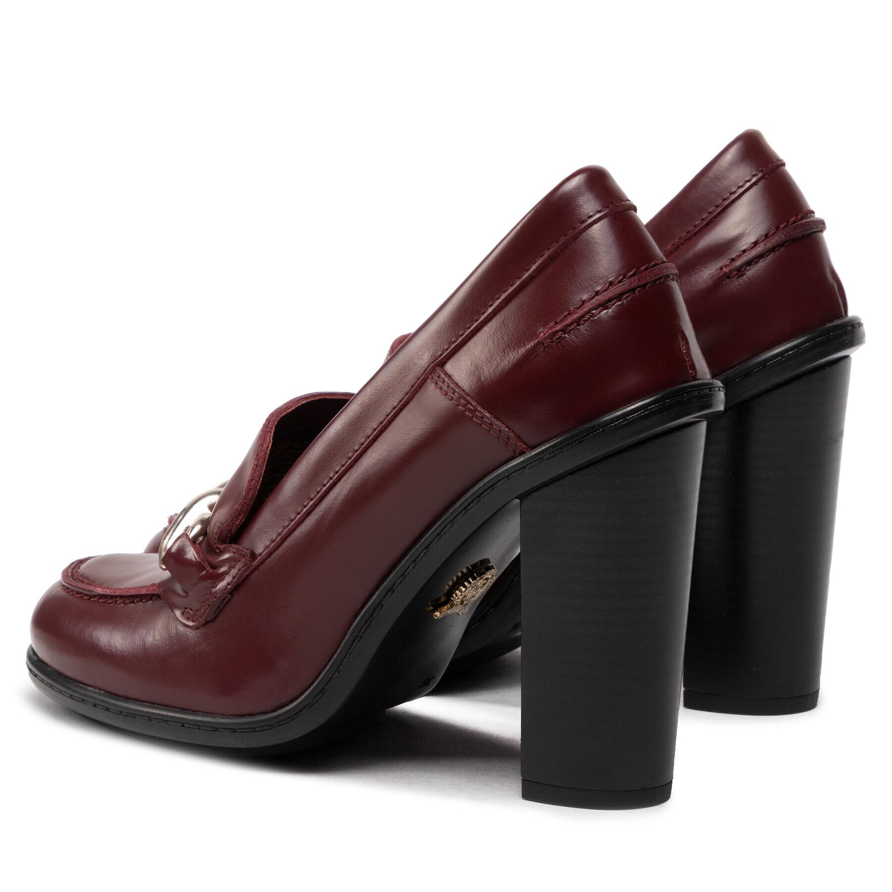 Tommy Hilfiger Poltopánky Twist High Heel Loafer FW0FW06692 Bordová - Pepit.sk