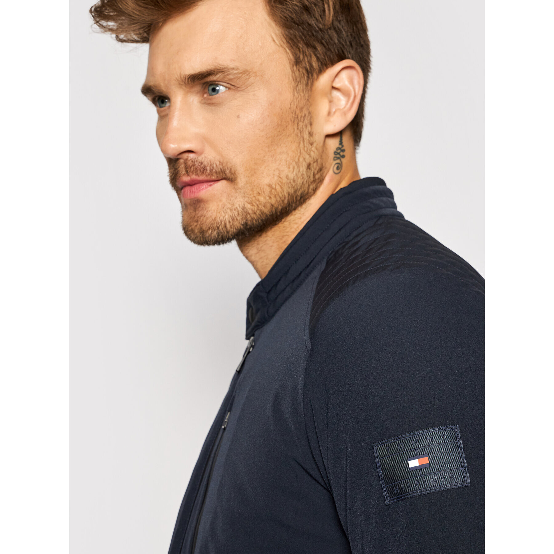 Tommy Hilfiger Prechodná bunda Cafe Racer MW0MW18765 Tmavomodrá Regular Fit - Pepit.sk