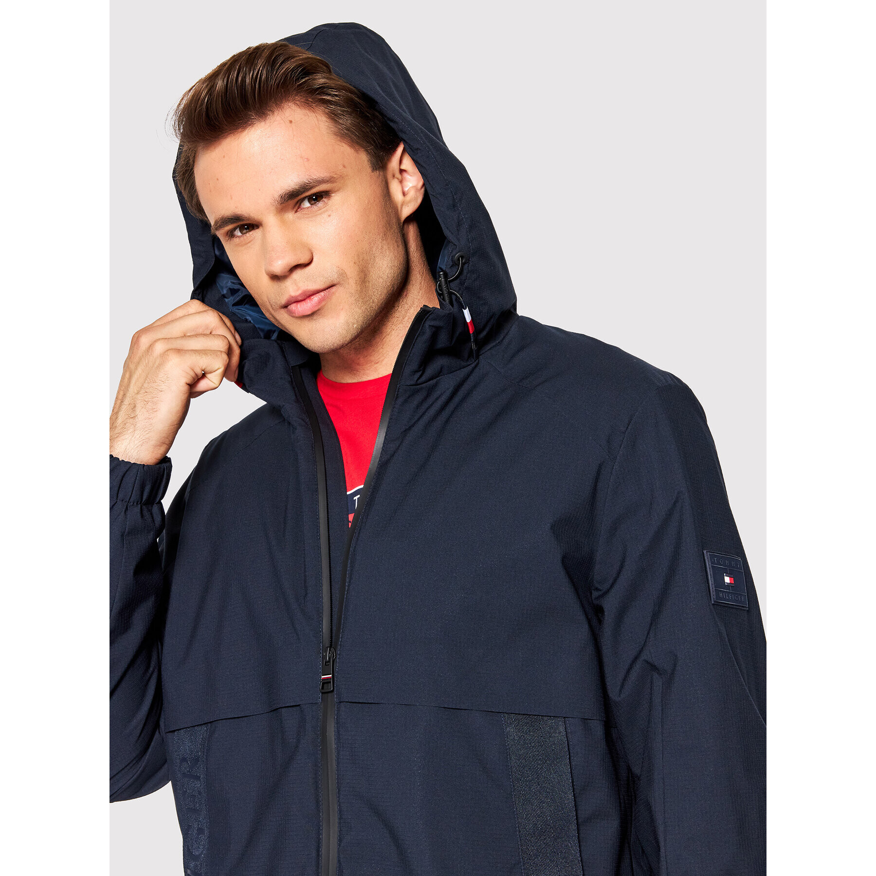 Tommy Hilfiger Prechodná bunda Ripstop MW0MW25241 Tmavomodrá Regular Fit - Pepit.sk