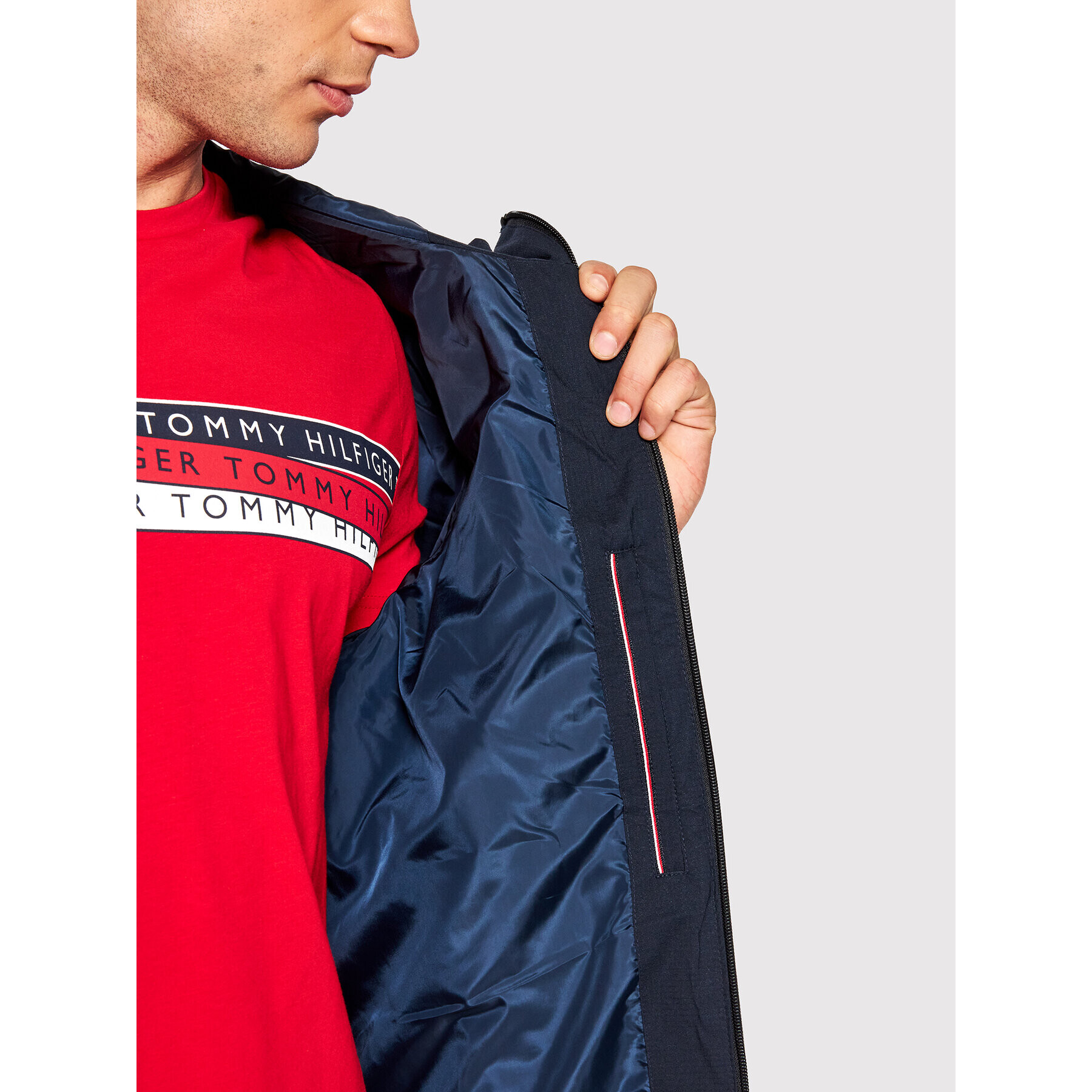 Tommy Hilfiger Prechodná bunda Ripstop MW0MW25241 Tmavomodrá Regular Fit - Pepit.sk