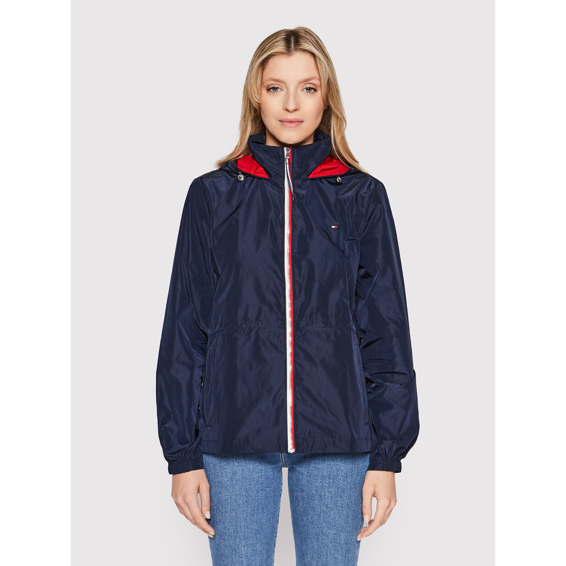 Tommy Hilfiger Prechodná bunda Windbreaker WW0WW34004 Tmavomodrá Regular Fit - Pepit.sk