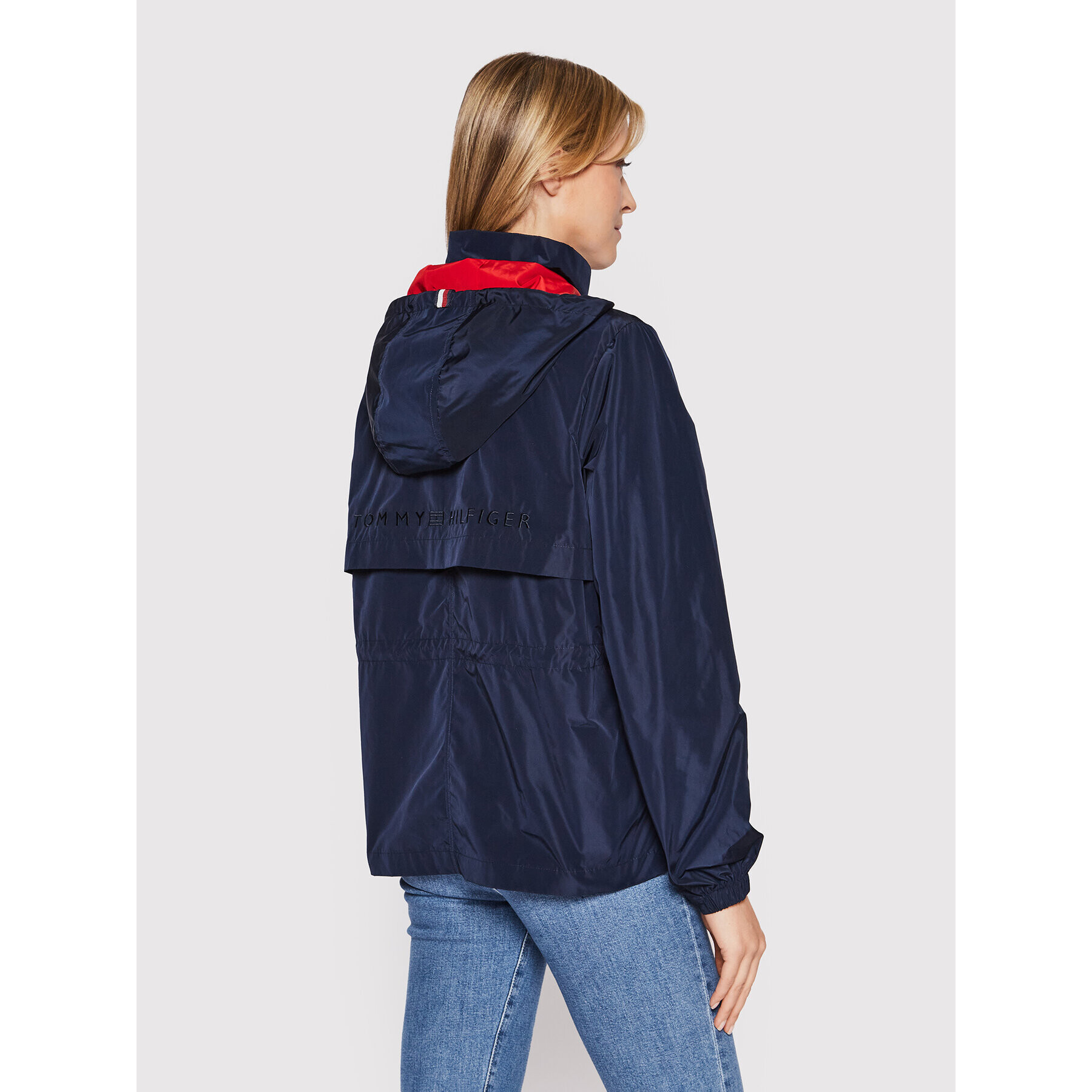 Tommy Hilfiger Prechodná bunda Windbreaker WW0WW34004 Tmavomodrá Regular Fit - Pepit.sk