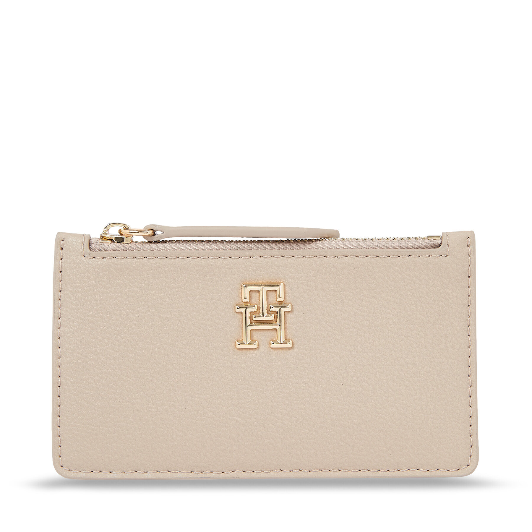 Tommy Hilfiger Puzdro na kreditné karty Hilfiger Staple Cc Holder Zip AW0AW15267 Béžová - Pepit.sk