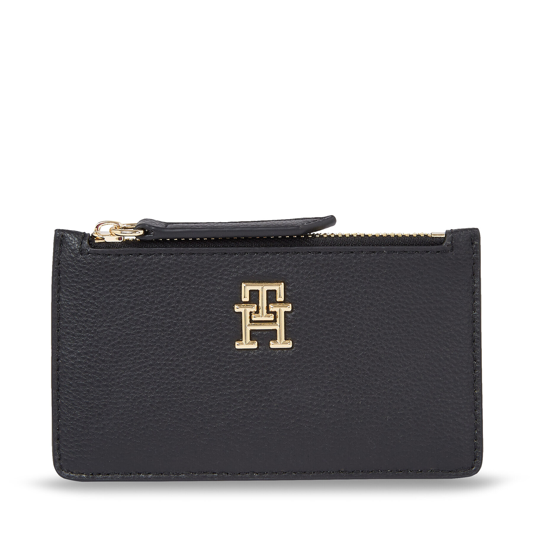 Tommy Hilfiger Puzdro na kreditné karty Hilfiger Staple Cc Holder Zip AW0AW15267 Čierna - Pepit.sk