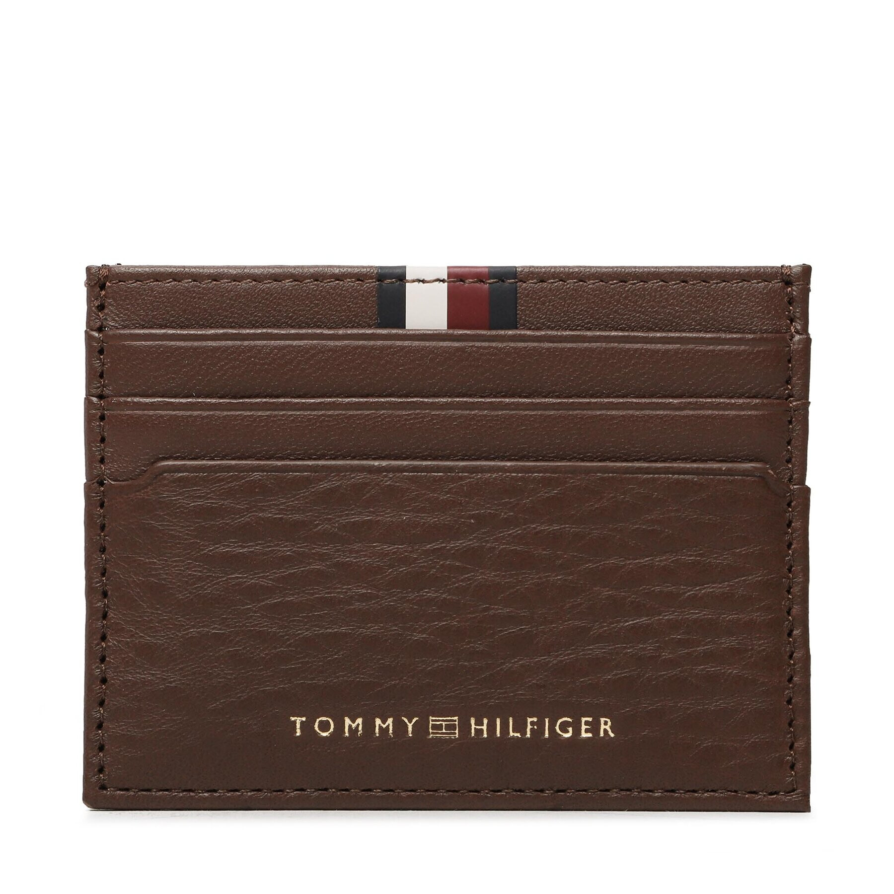 Tommy Hilfiger Puzdro na kreditné karty Th Prem Lea Cc Holder AM0AM11267 Hnedá - Pepit.sk