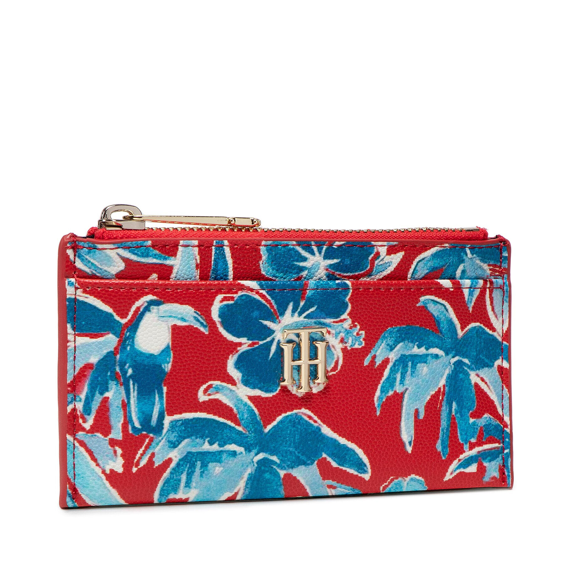 Tommy Hilfiger Puzdro na kreditné karty Th Timeless Cc Holder Print AW0AW11779 Červená - Pepit.sk