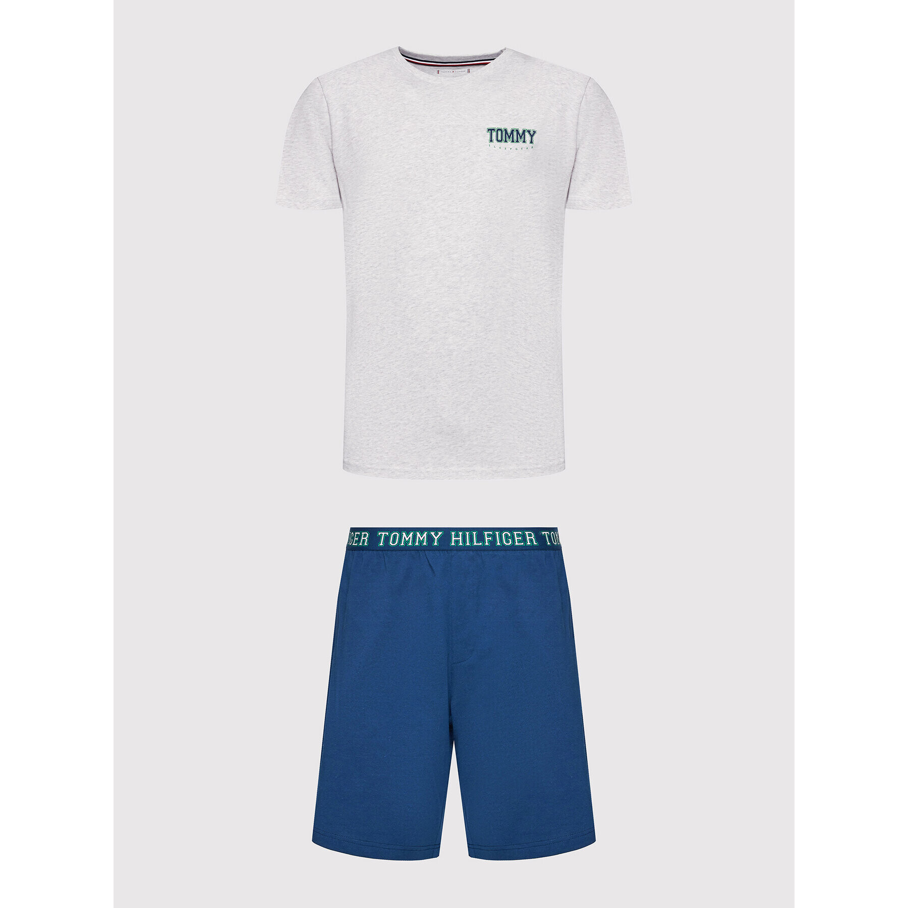 Tommy Hilfiger Pyžamo Short Set UM0UM02419 Sivá Regular Fit - Pepit.sk