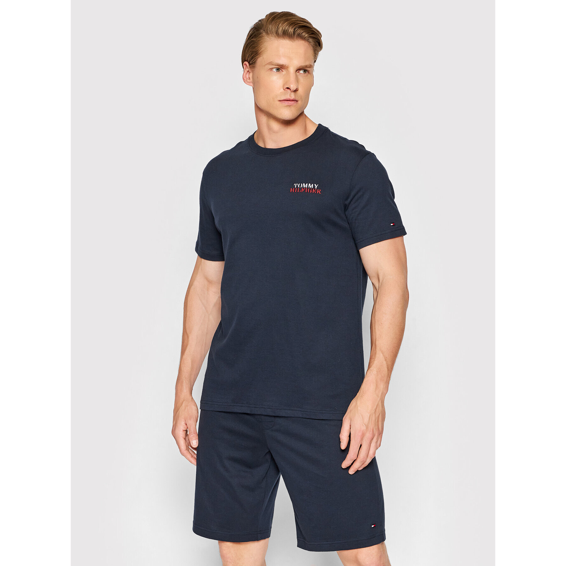 Tommy Hilfiger Pyžamo Short Set UM0UM02433 Tmavomodrá Regular Fit - Pepit.sk