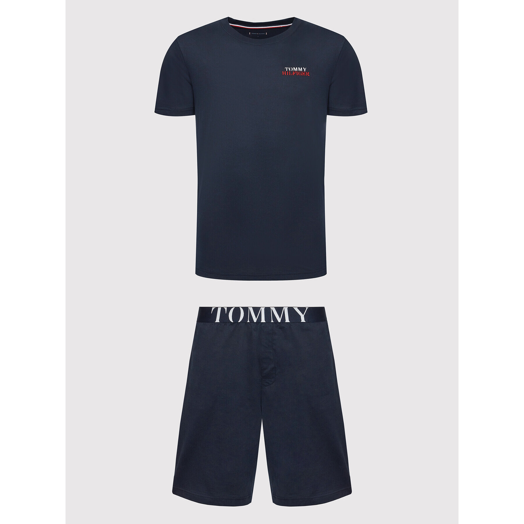 Tommy Hilfiger Pyžamo Short Set UM0UM02433 Tmavomodrá Regular Fit - Pepit.sk