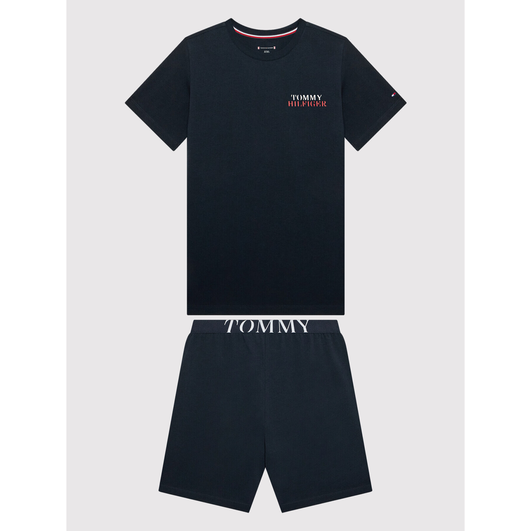 Tommy Hilfiger Pyžamo UB0UB00436 Tmavomodrá Regular Fit - Pepit.sk