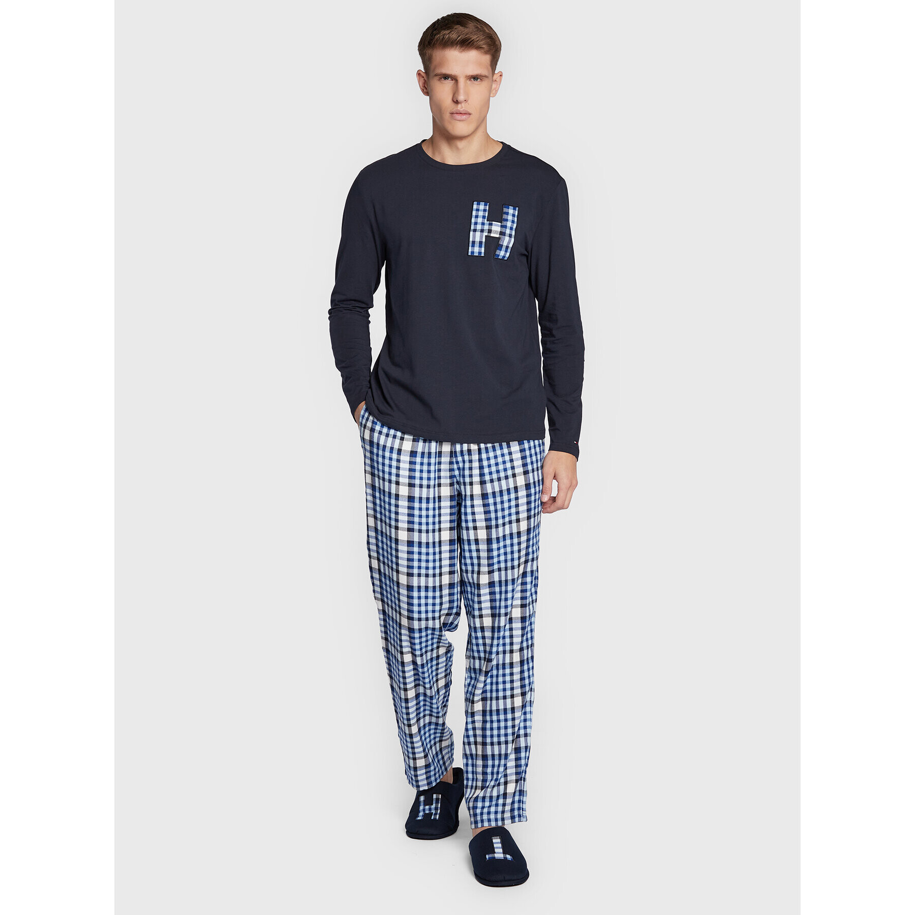 Tommy Hilfiger Pyžamo UM0UM02622 Tmavomodrá Regular Fit - Pepit.sk