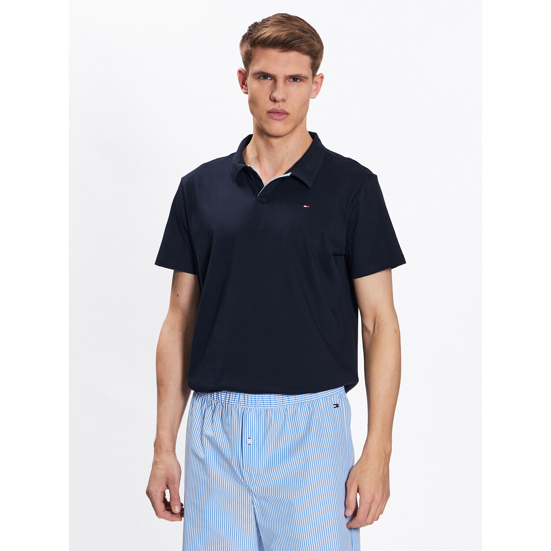 Tommy Hilfiger Pyžamo UM0UM02843 Tmavomodrá Regular Fit - Pepit.sk