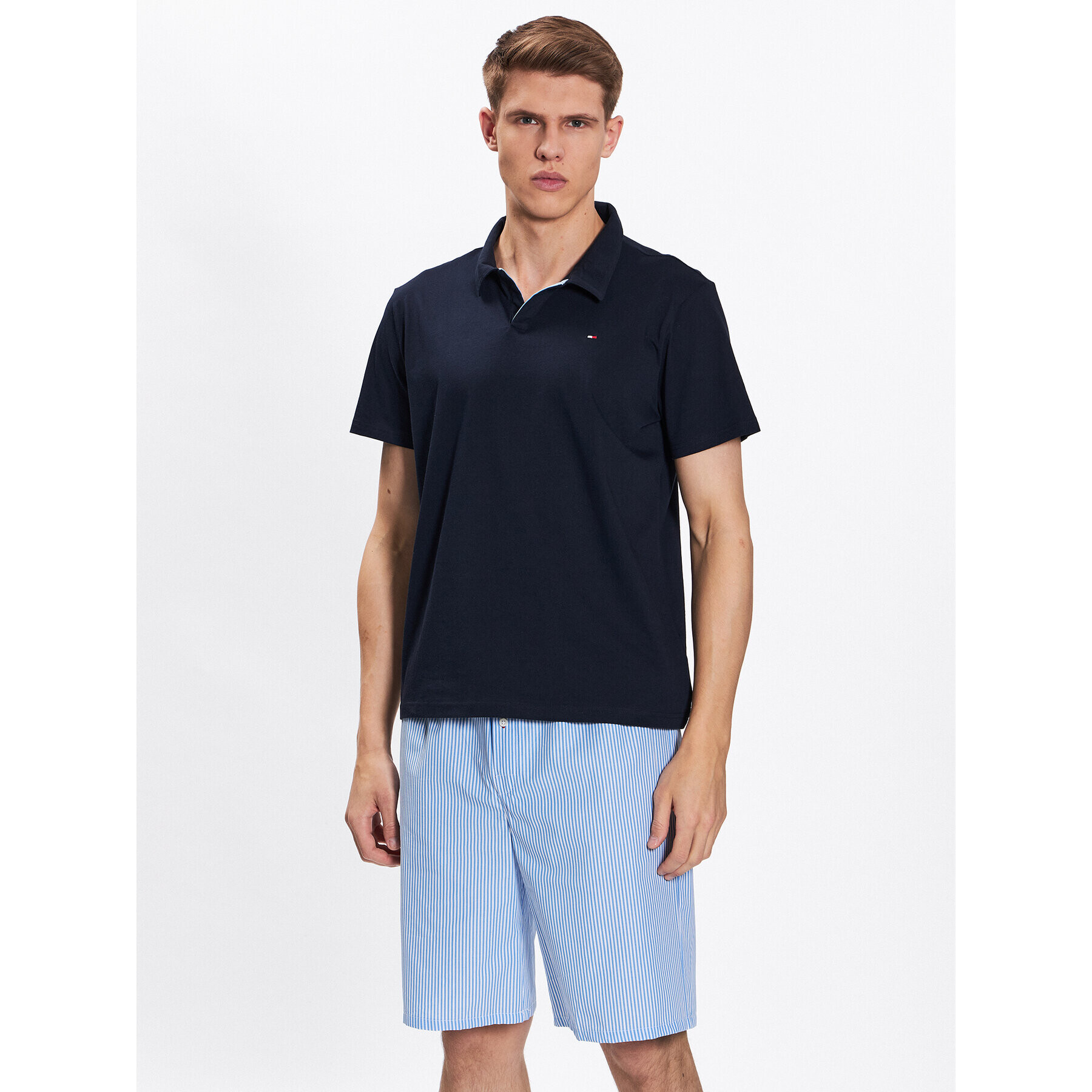 Tommy Hilfiger Pyžamo UM0UM02843 Tmavomodrá Regular Fit - Pepit.sk