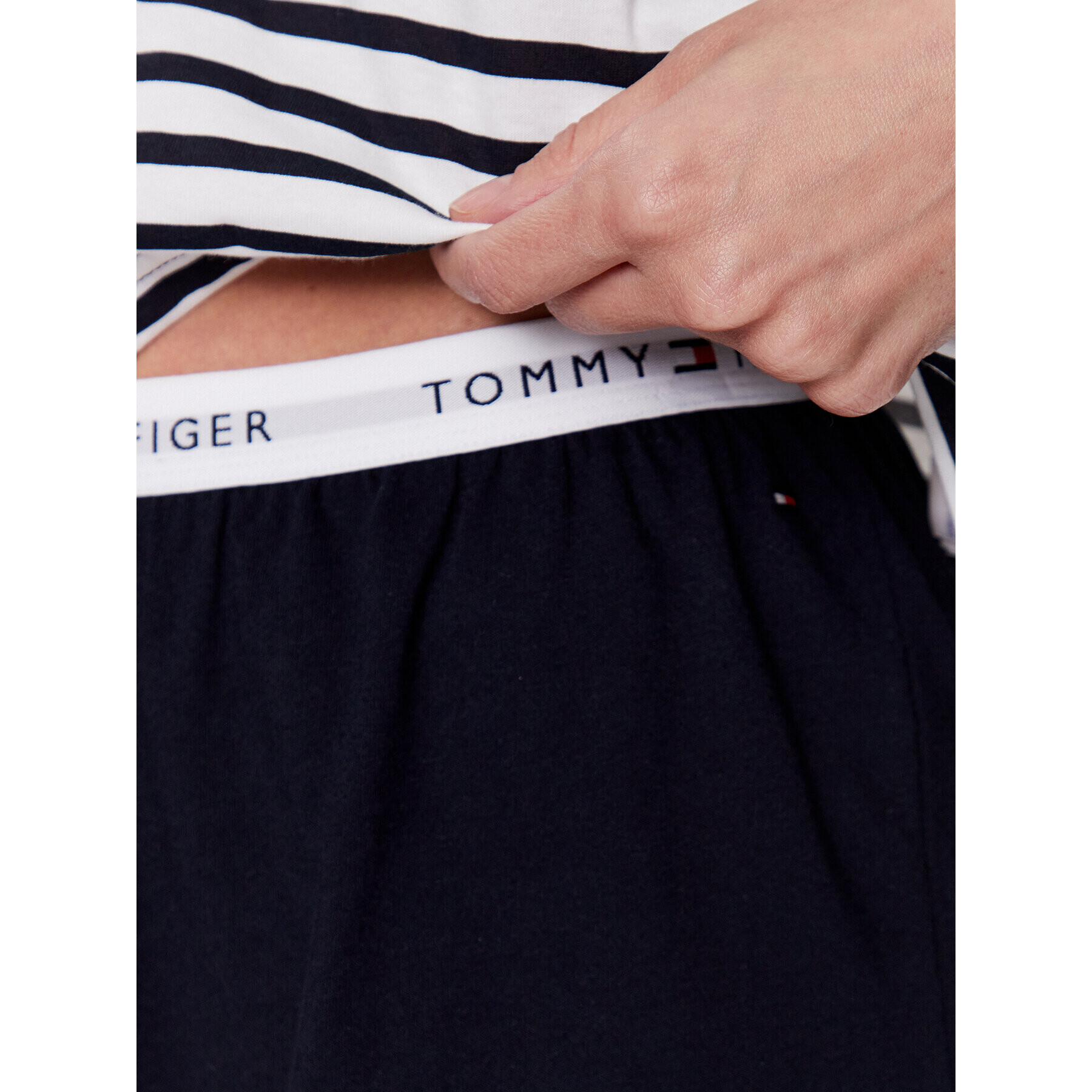 Tommy Hilfiger Pyžamo UW0UW04150 Tmavomodrá Regular Fit - Pepit.sk