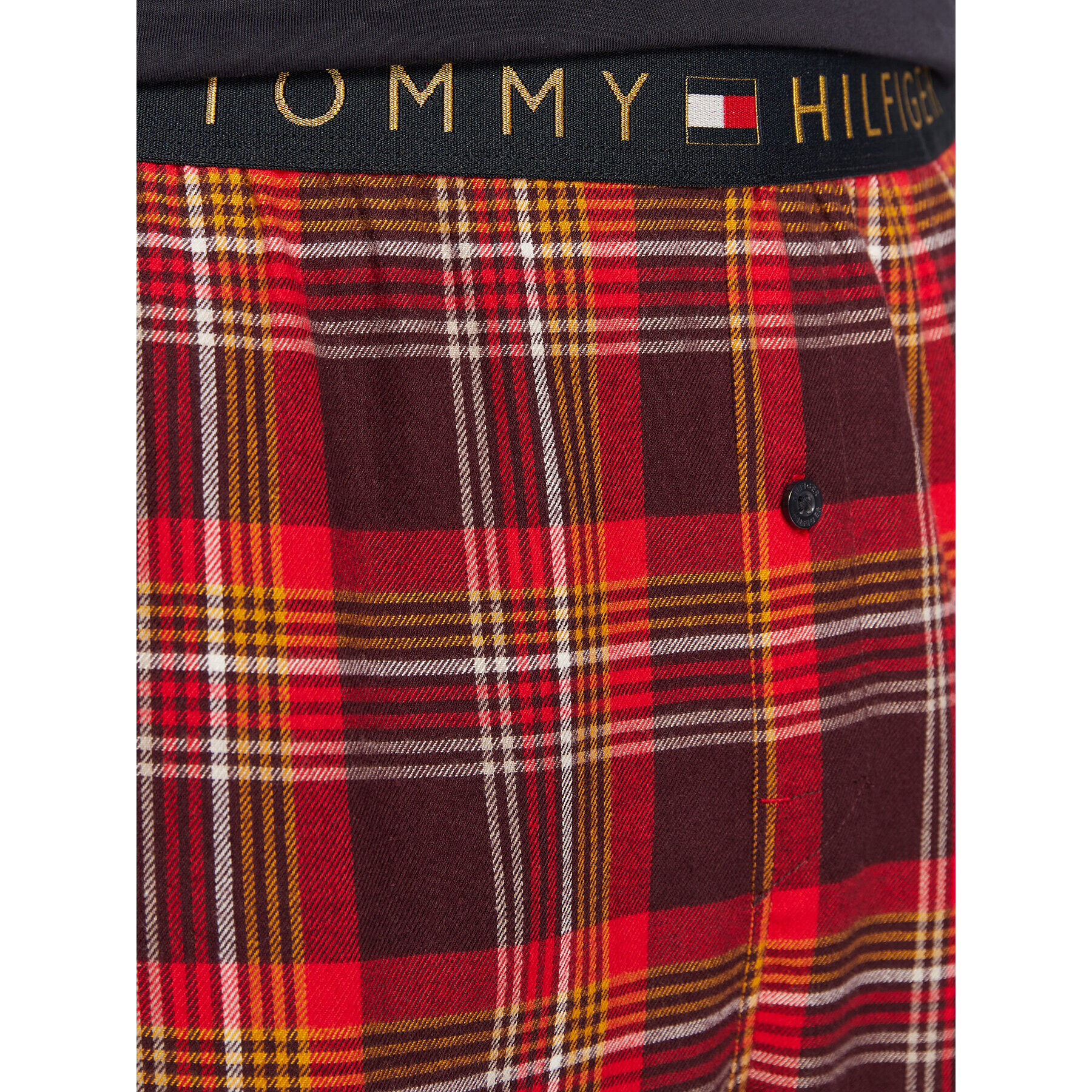 Tommy Hilfiger Pyžamové nohavice UM0UM01973 Červená Regular Fit - Pepit.sk