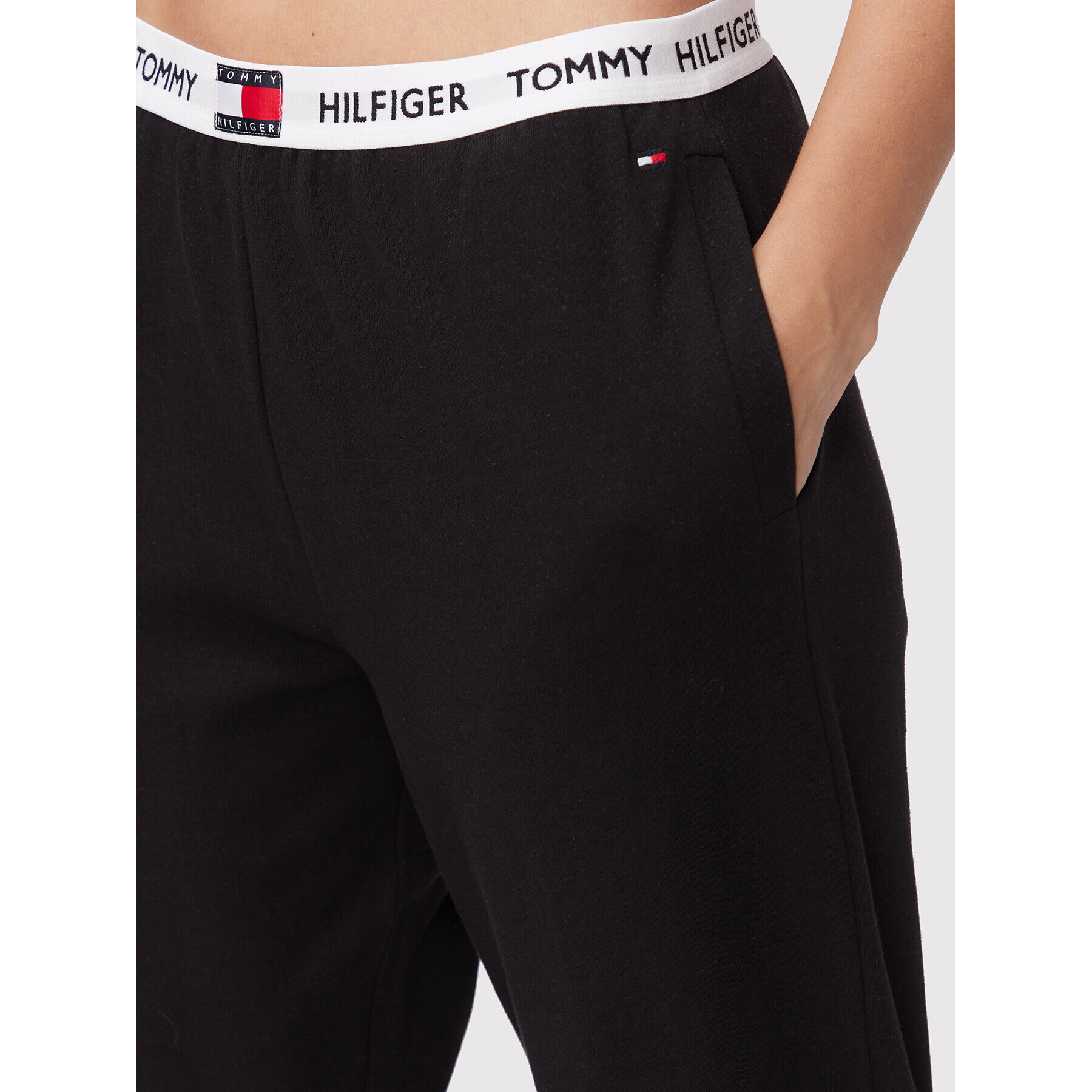 Tommy Hilfiger Pyžamové nohavice UW0UW02274 Čierna Regular Fit - Pepit.sk