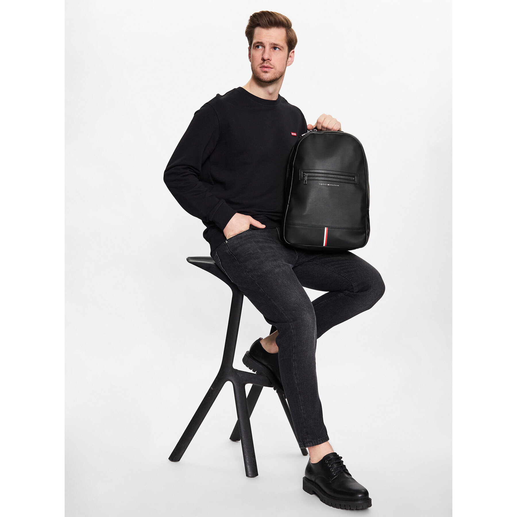 Tommy Hilfiger Ruksak Th Corporate Backpack AM0AM10927 Čierna - Pepit.sk