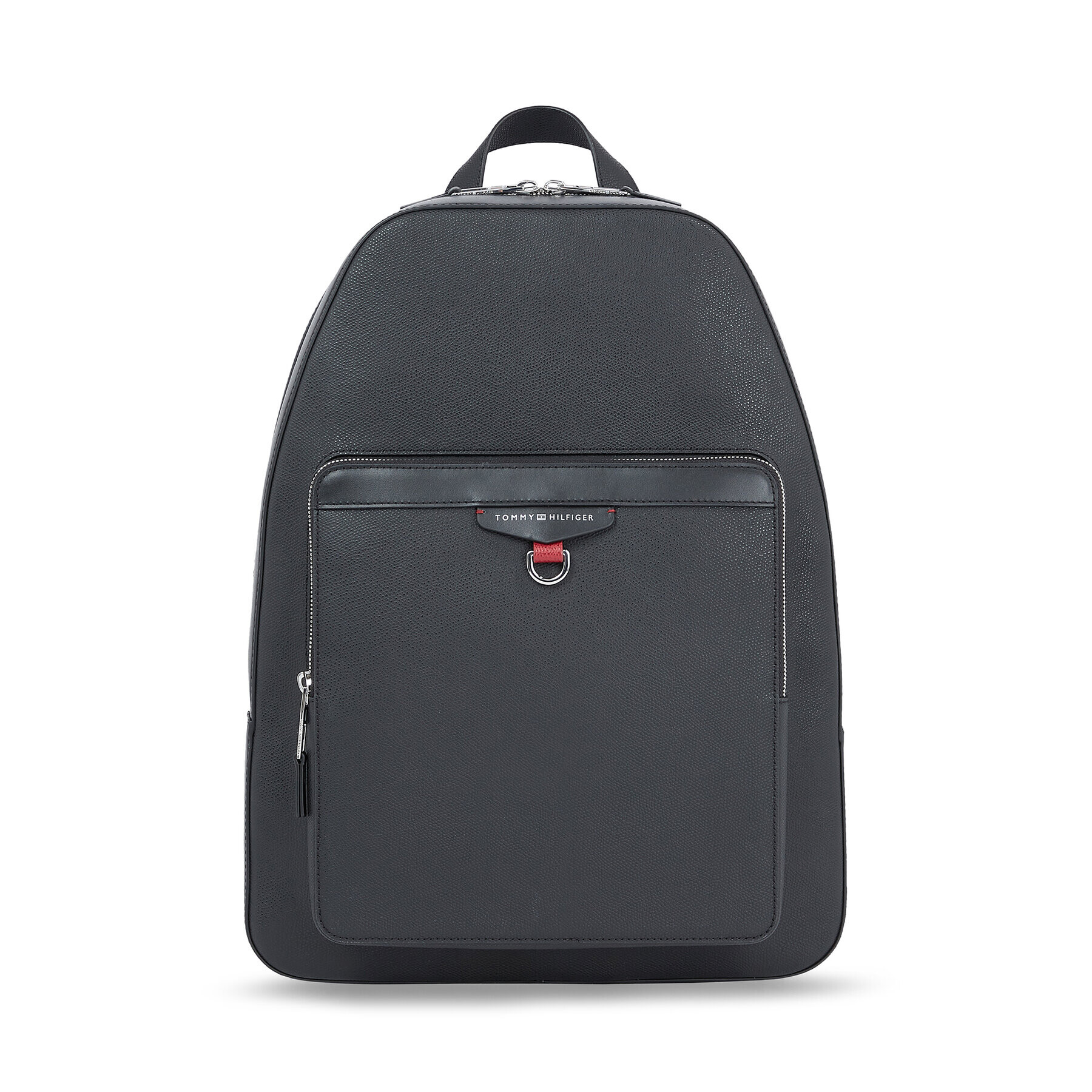 Tommy Hilfiger Ruksak Th Structured Leather Backpack AM0AM11561 Čierna - Pepit.sk