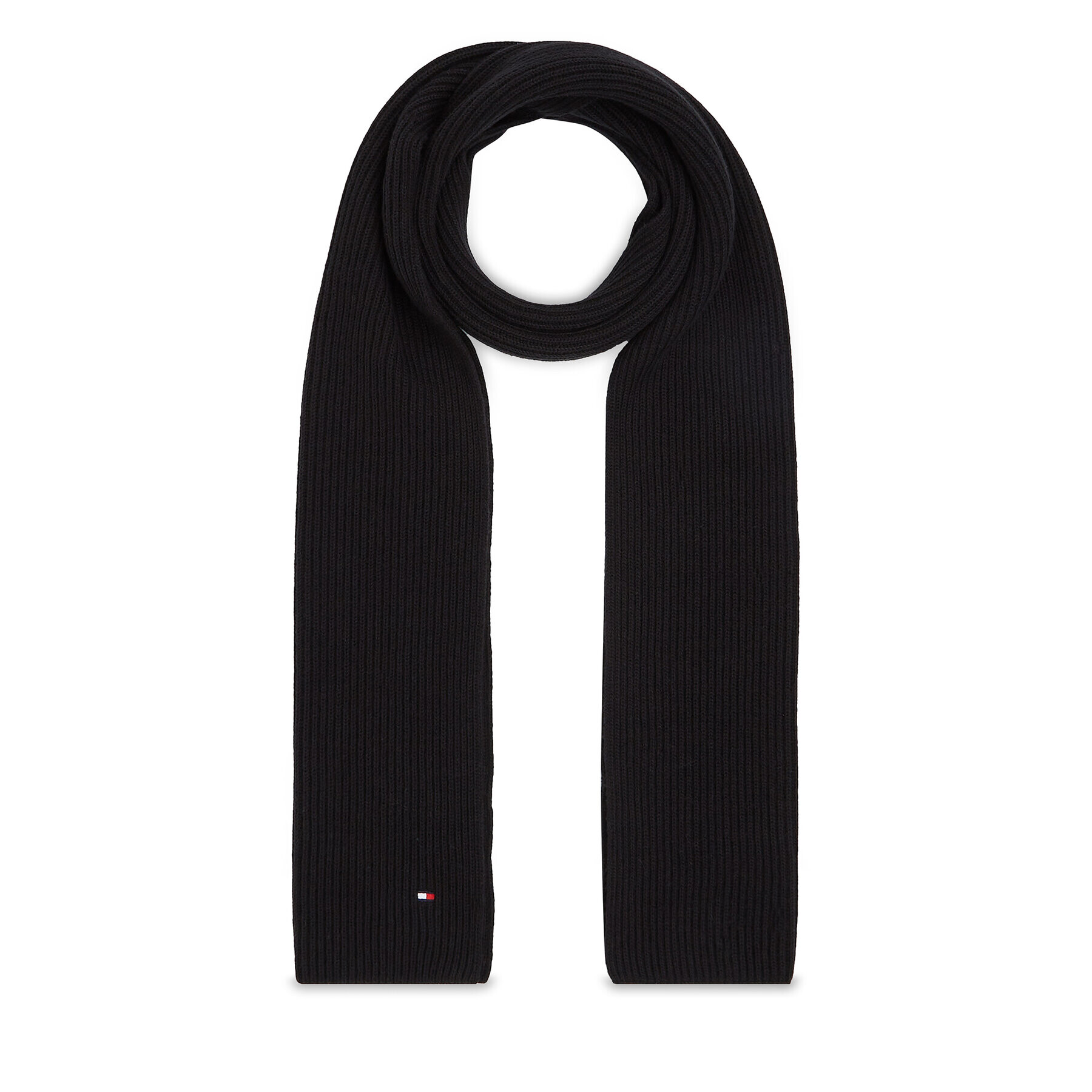 Tommy Hilfiger Šál Essential Flag Scarf AM0AM11480 Čierna - Pepit.sk