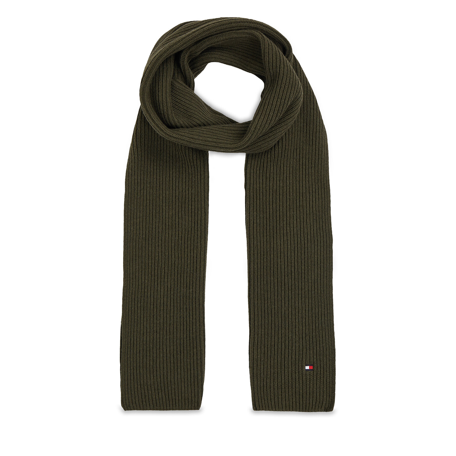 Tommy Hilfiger Šál Essential Flag Scarf AM0AM11480 Zelená - Pepit.sk