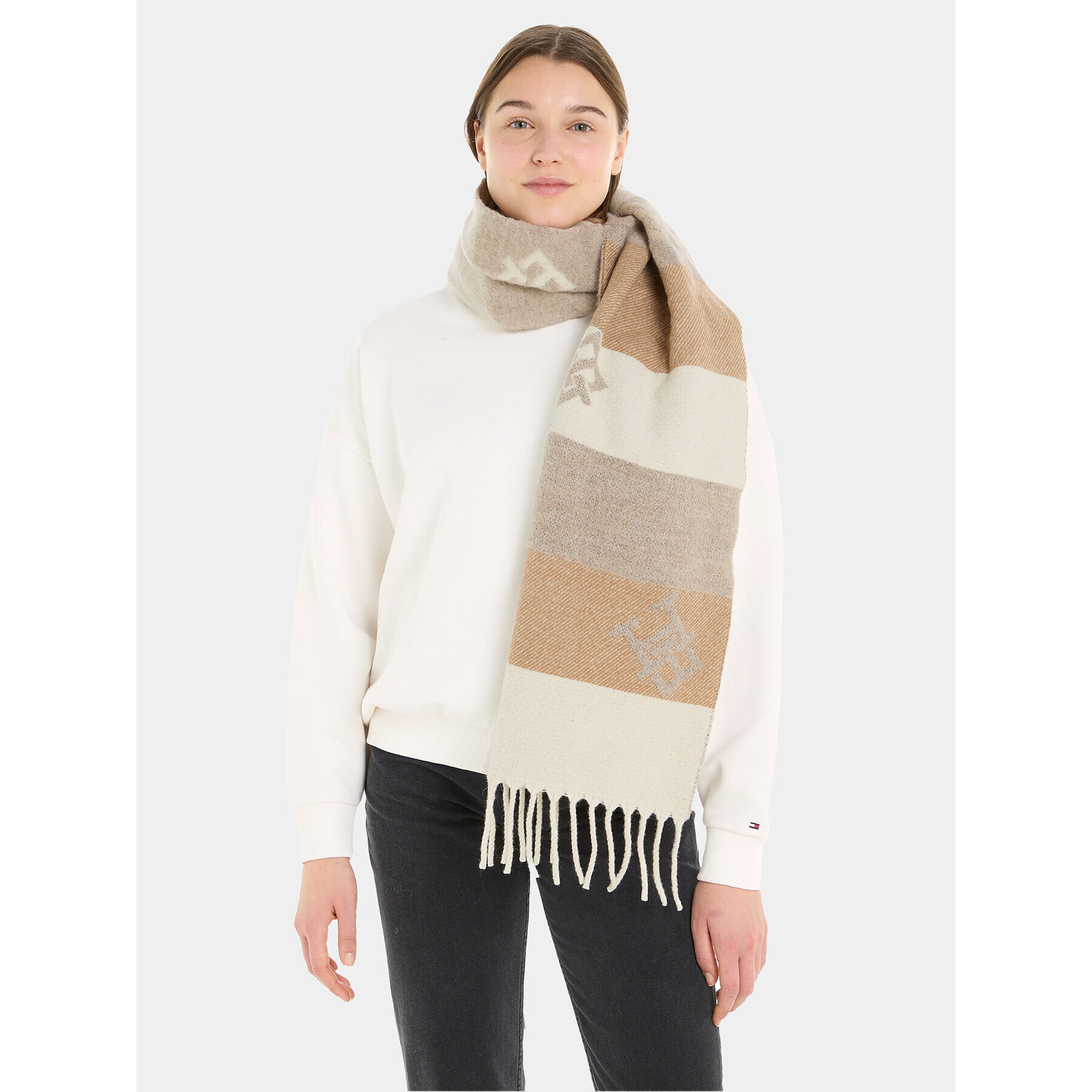 Tommy Hilfiger Šál Limitless Chic Cb Scarf AW0AW15353 Béžová - Pepit.sk