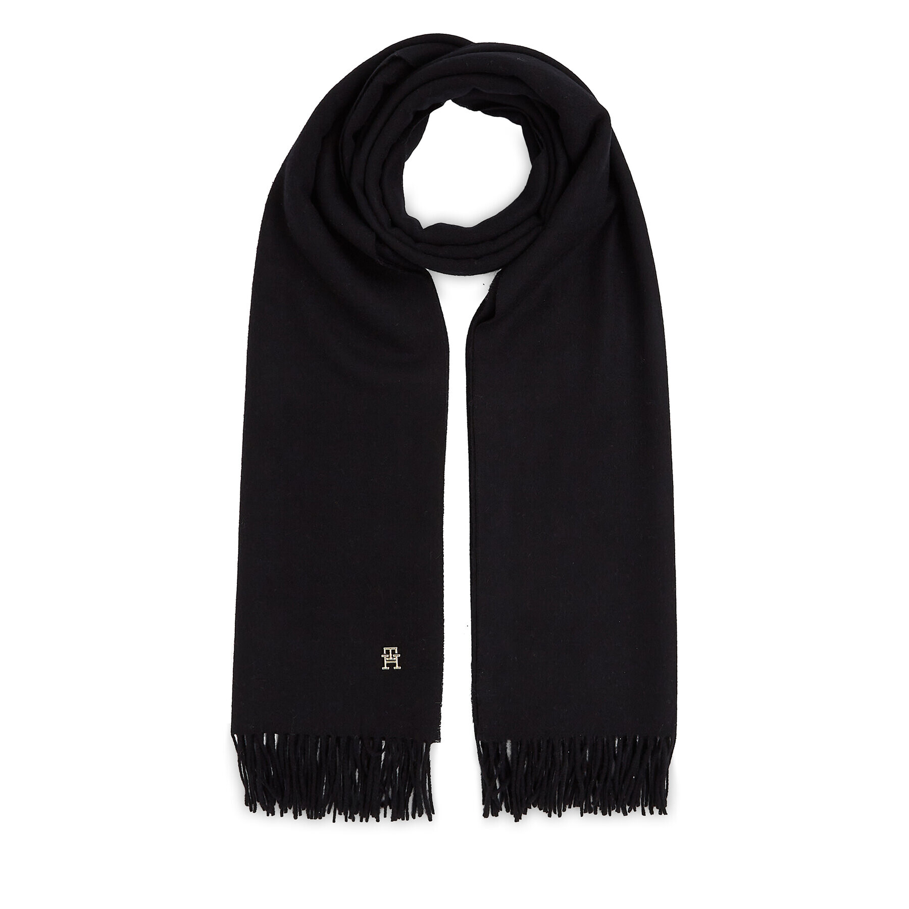 Tommy Hilfiger Šál Limitless Chic Wool Scarf AW0AW15349 Čierna - Pepit.sk