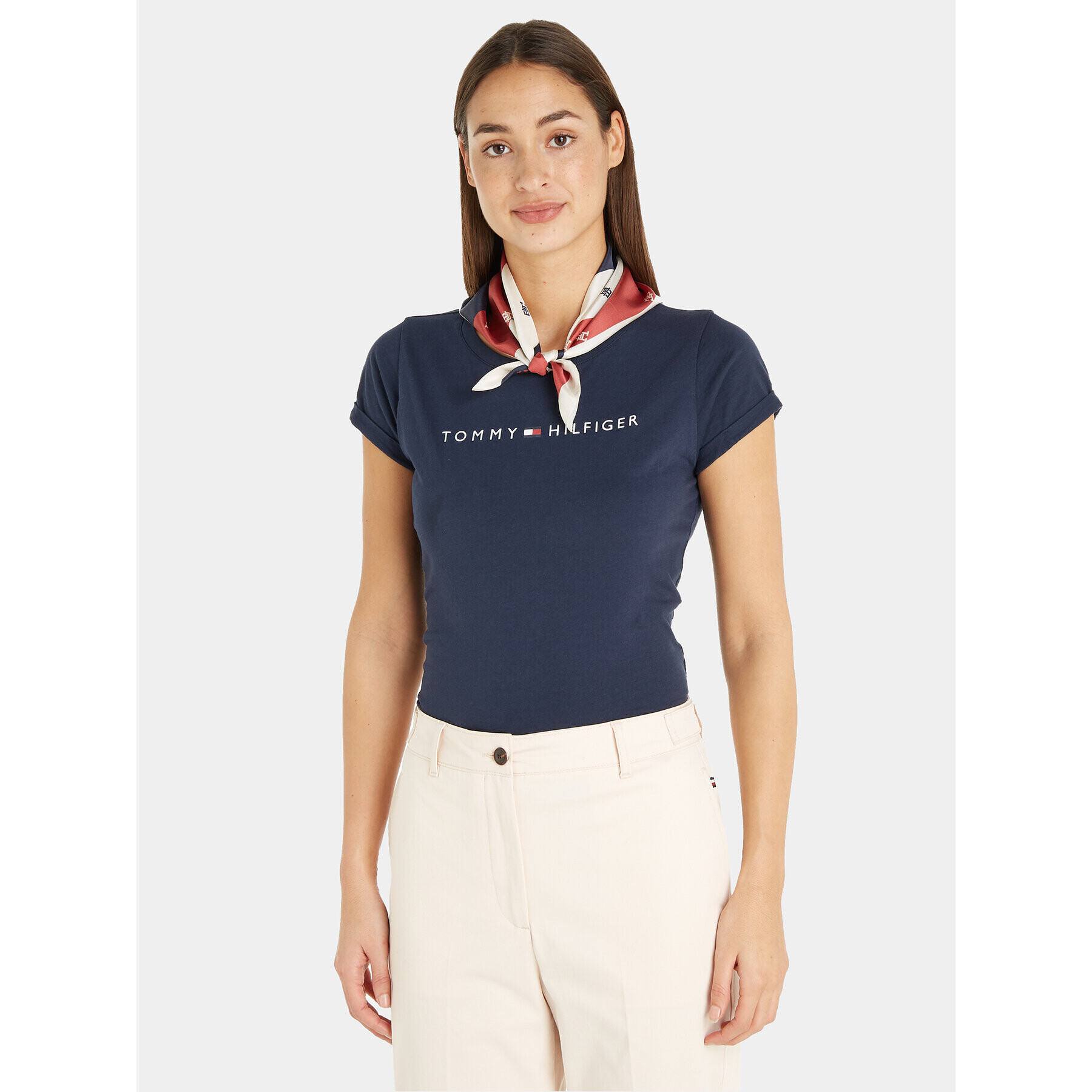 Tommy Hilfiger Šál/Šatka Limitless Chic Silk & Box AW0AW15350 Modrá - Pepit.sk