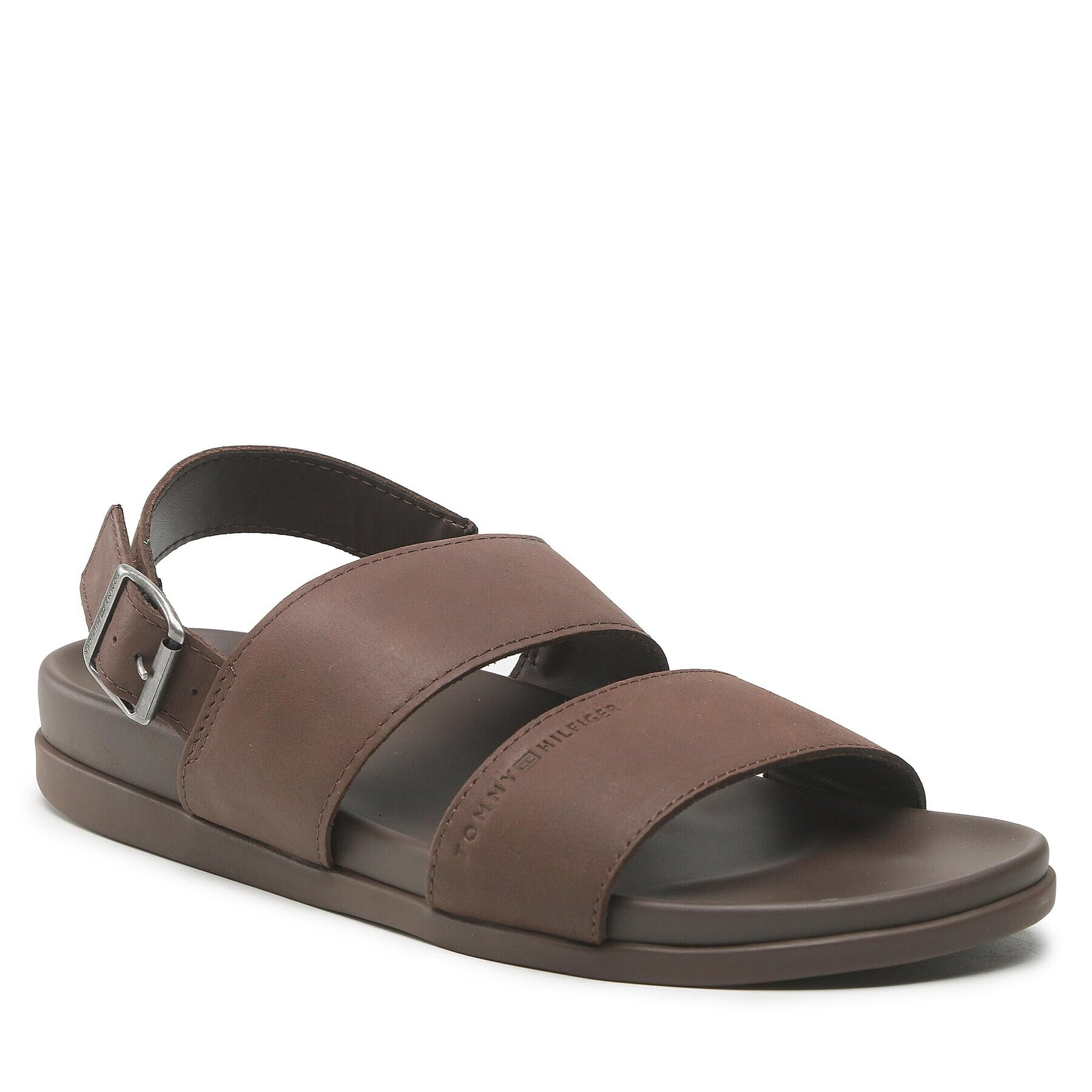 Tommy Hilfiger Sandále Premium Leather Sandal FM0FM04461 Hnedá - Pepit.sk