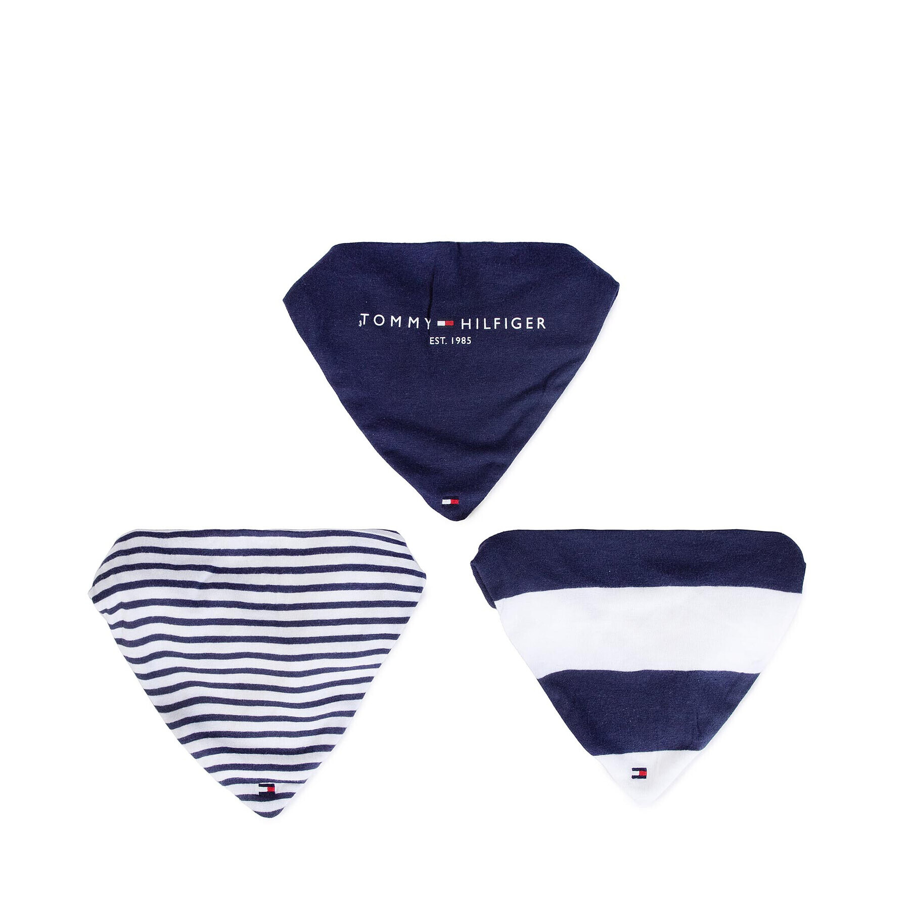 Tommy Hilfiger Set 3 podbradníkov Baby Bibdana KN0KN01253 Tmavomodrá - Pepit.sk