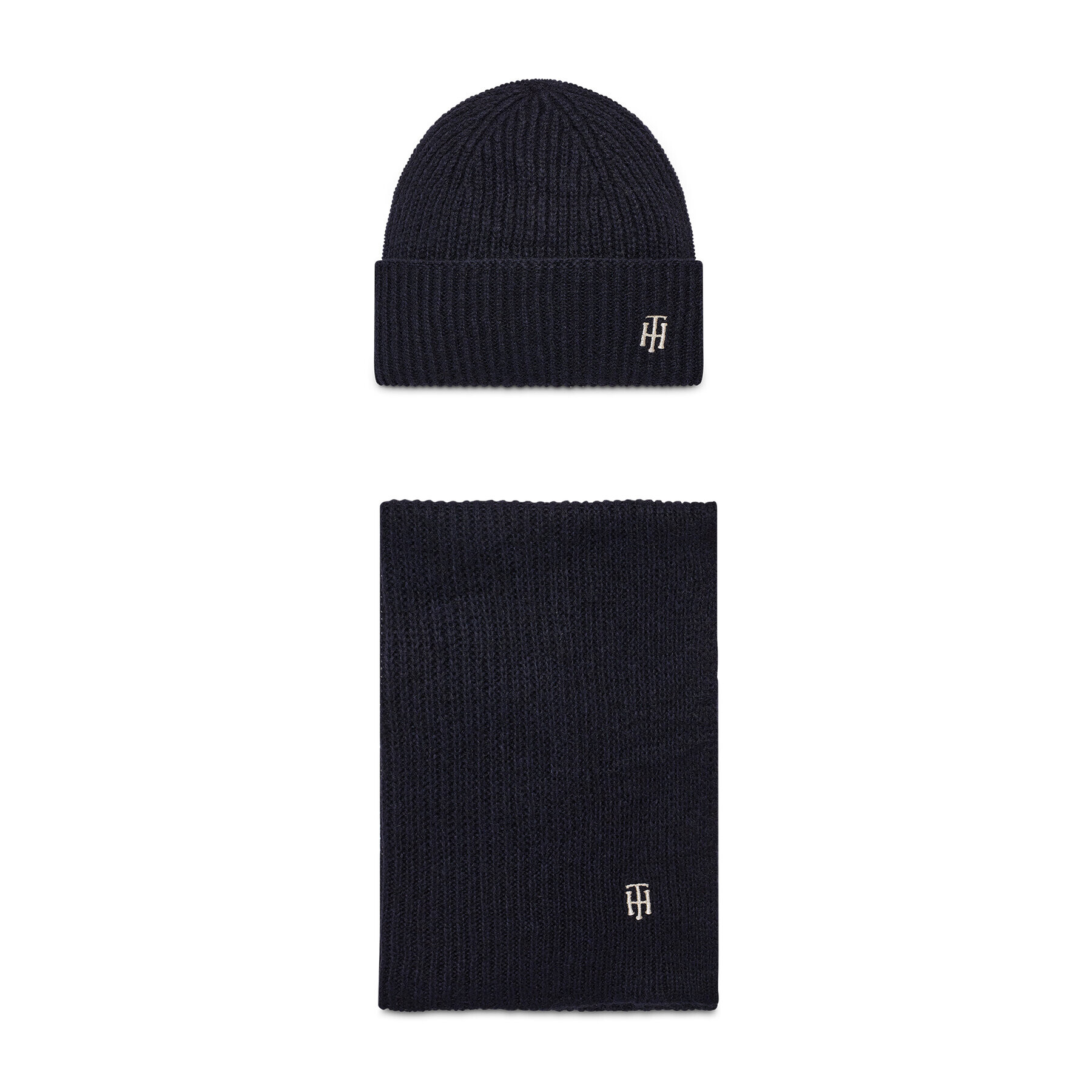 Tommy Hilfiger Set čiapka a šál Gp Th Effortless Scarf & Beanie AW0AW10855 Tmavomodrá - Pepit.sk