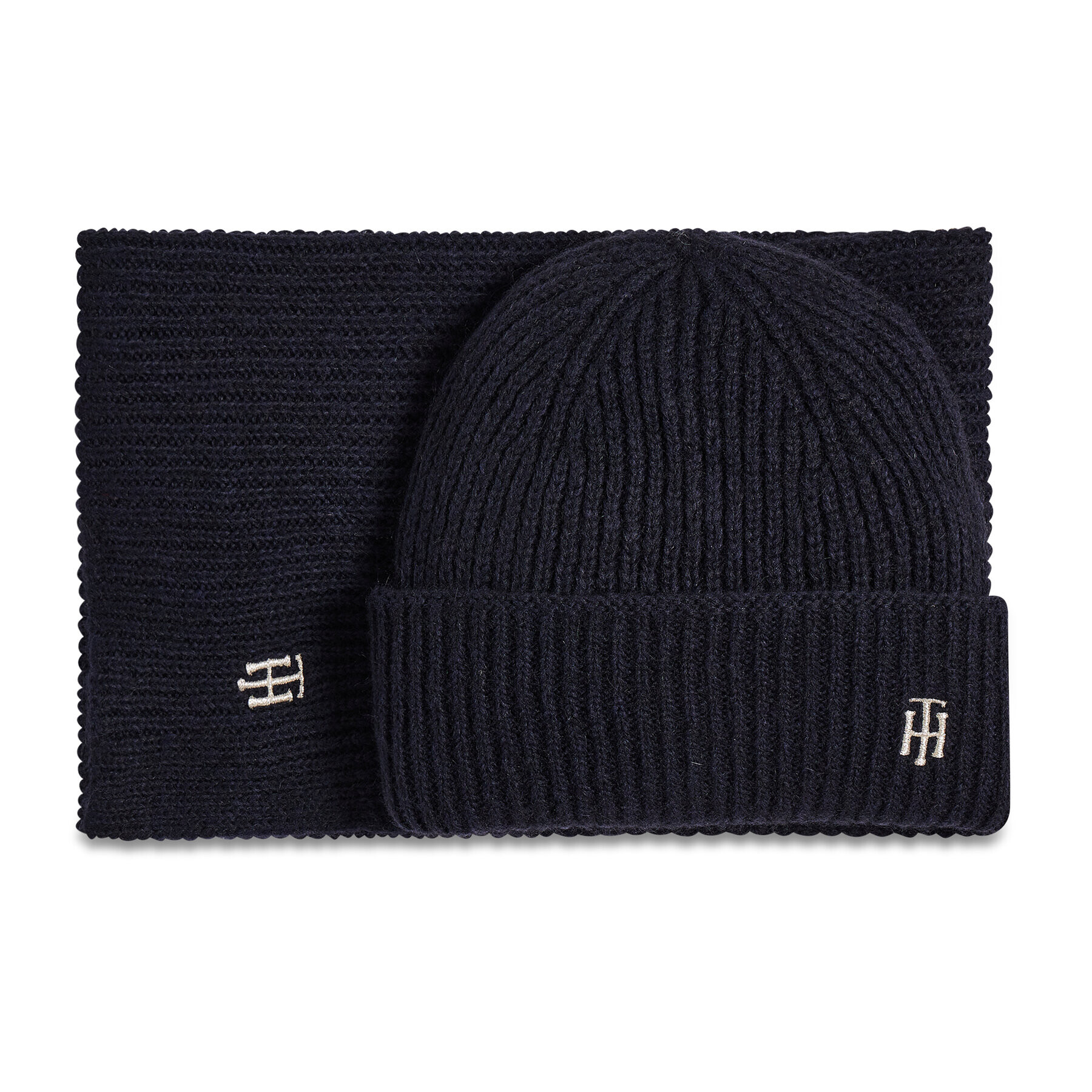 Tommy Hilfiger Set čiapka a šál Gp Th Effortless Scarf & Beanie AW0AW10855 Tmavomodrá - Pepit.sk