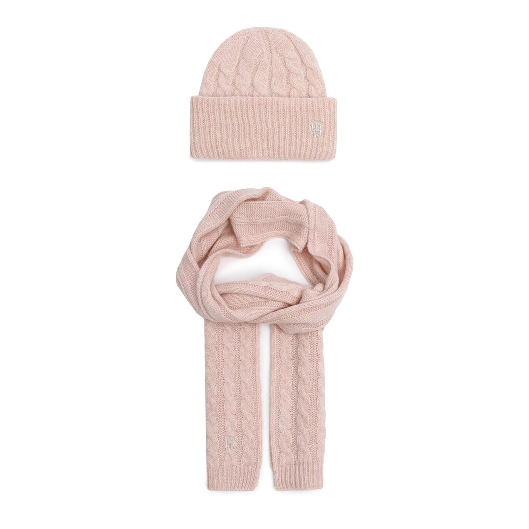 Tommy Hilfiger Set čiapka a šál Timless Scarf Beanie Gp AW0AW13910 Ružová - Pepit.sk