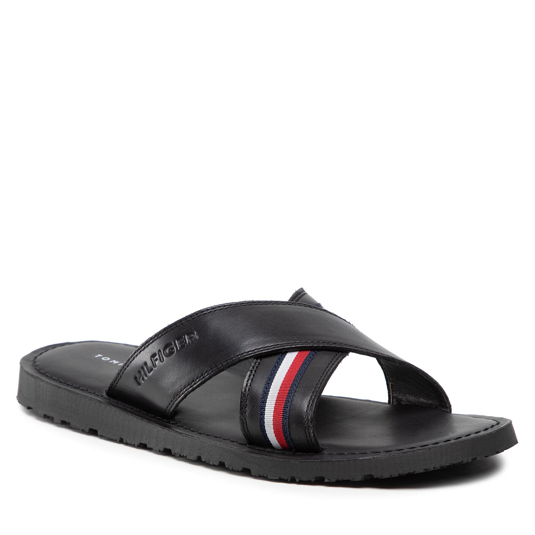 Tommy Hilfiger Šľapky Criss Cross Mix Sandal FM0FM03972 Čierna - Pepit.sk