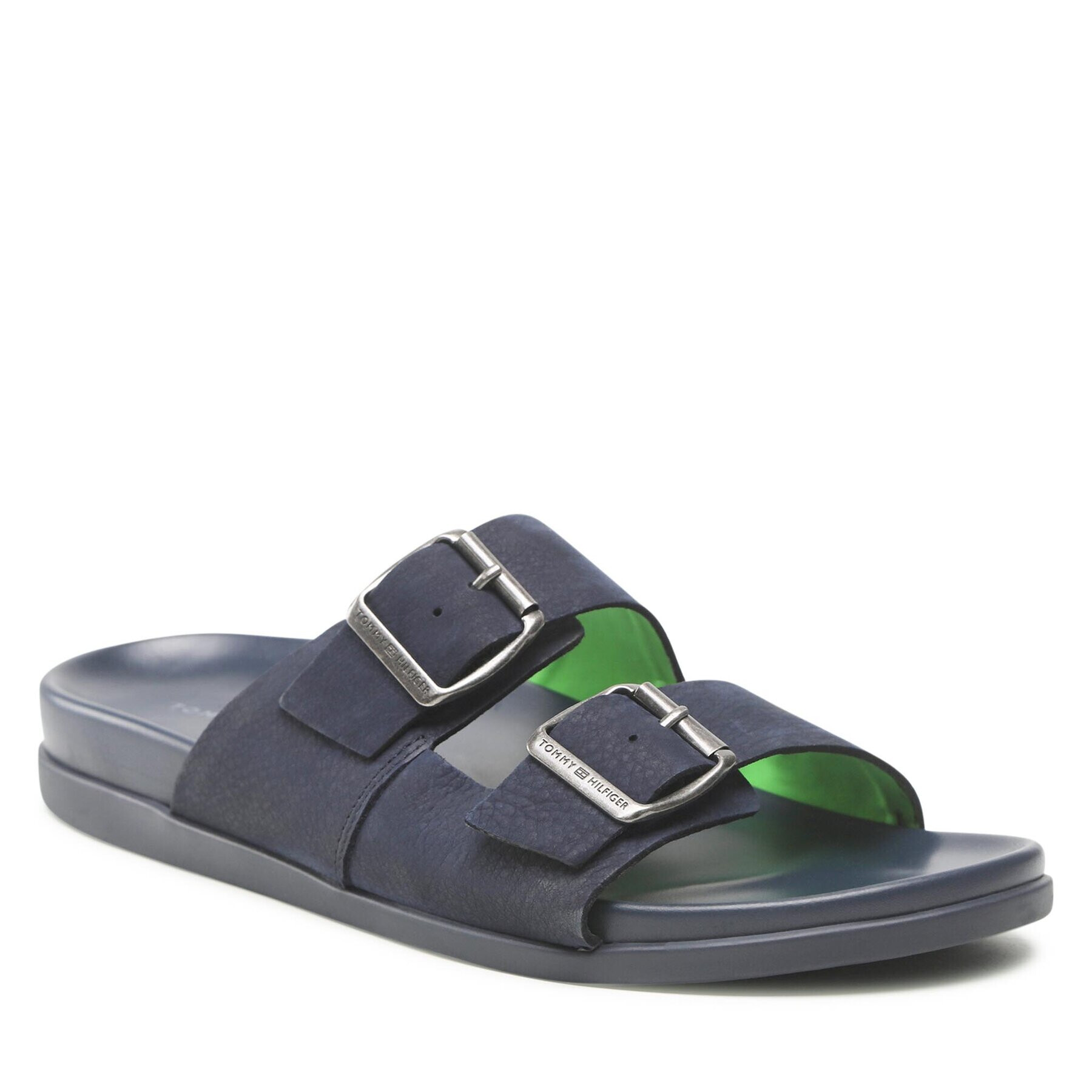 Tommy Hilfiger Šľapky Hilfiger Nubuck Buckles Sandal FM0FM04459 Tmavomodrá - Pepit.sk