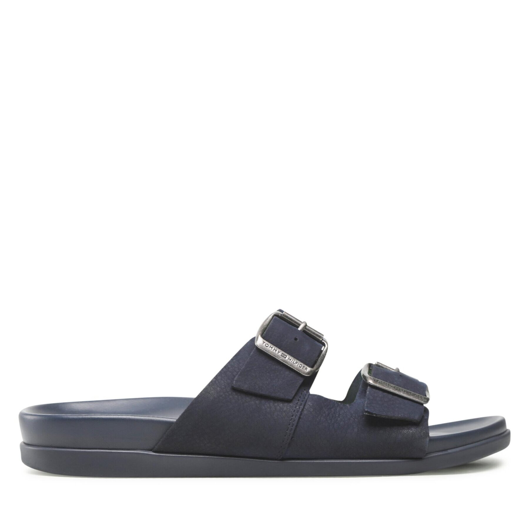 Tommy Hilfiger Šľapky Hilfiger Nubuck Buckles Sandal FM0FM04459 Tmavomodrá - Pepit.sk