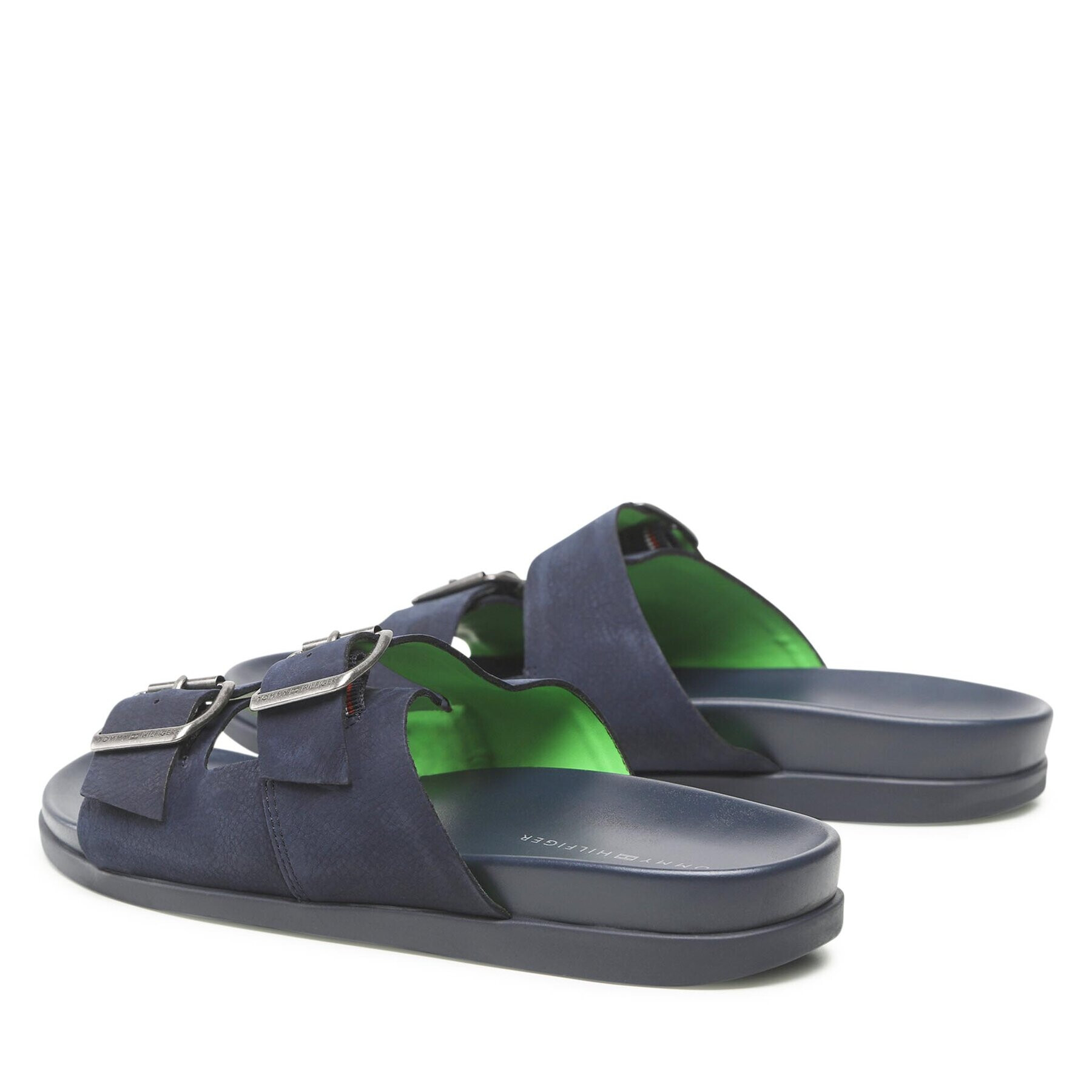 Tommy Hilfiger Šľapky Hilfiger Nubuck Buckles Sandal FM0FM04459 Tmavomodrá - Pepit.sk