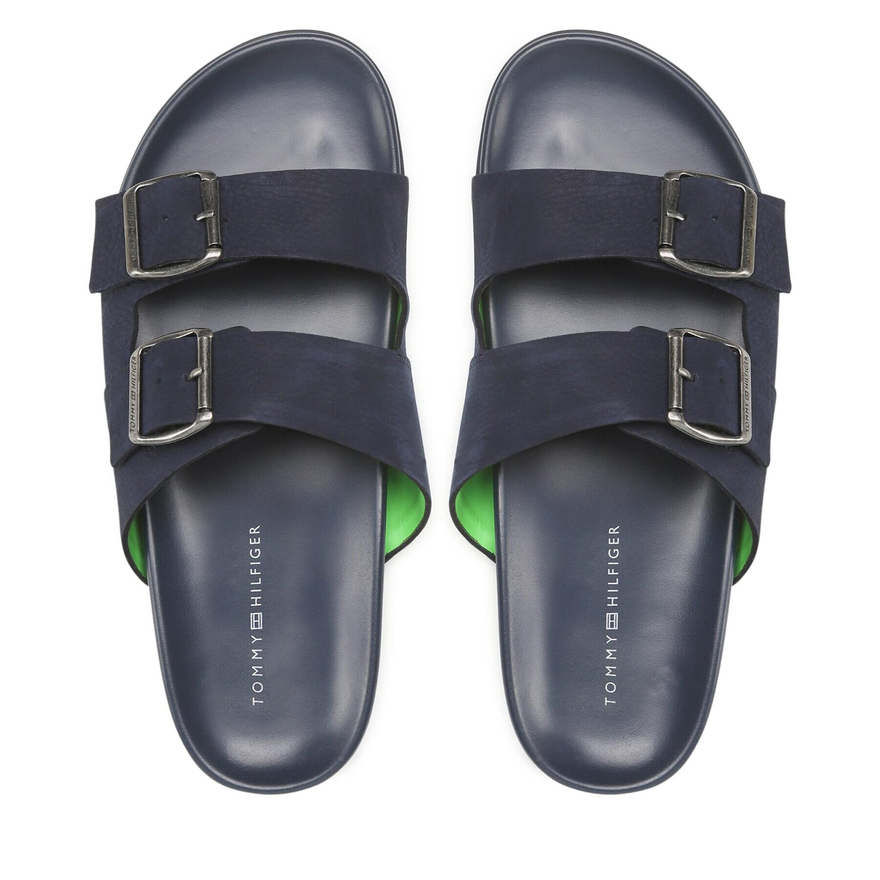 Tommy Hilfiger Šľapky Hilfiger Nubuck Buckles Sandal FM0FM04459 Tmavomodrá - Pepit.sk