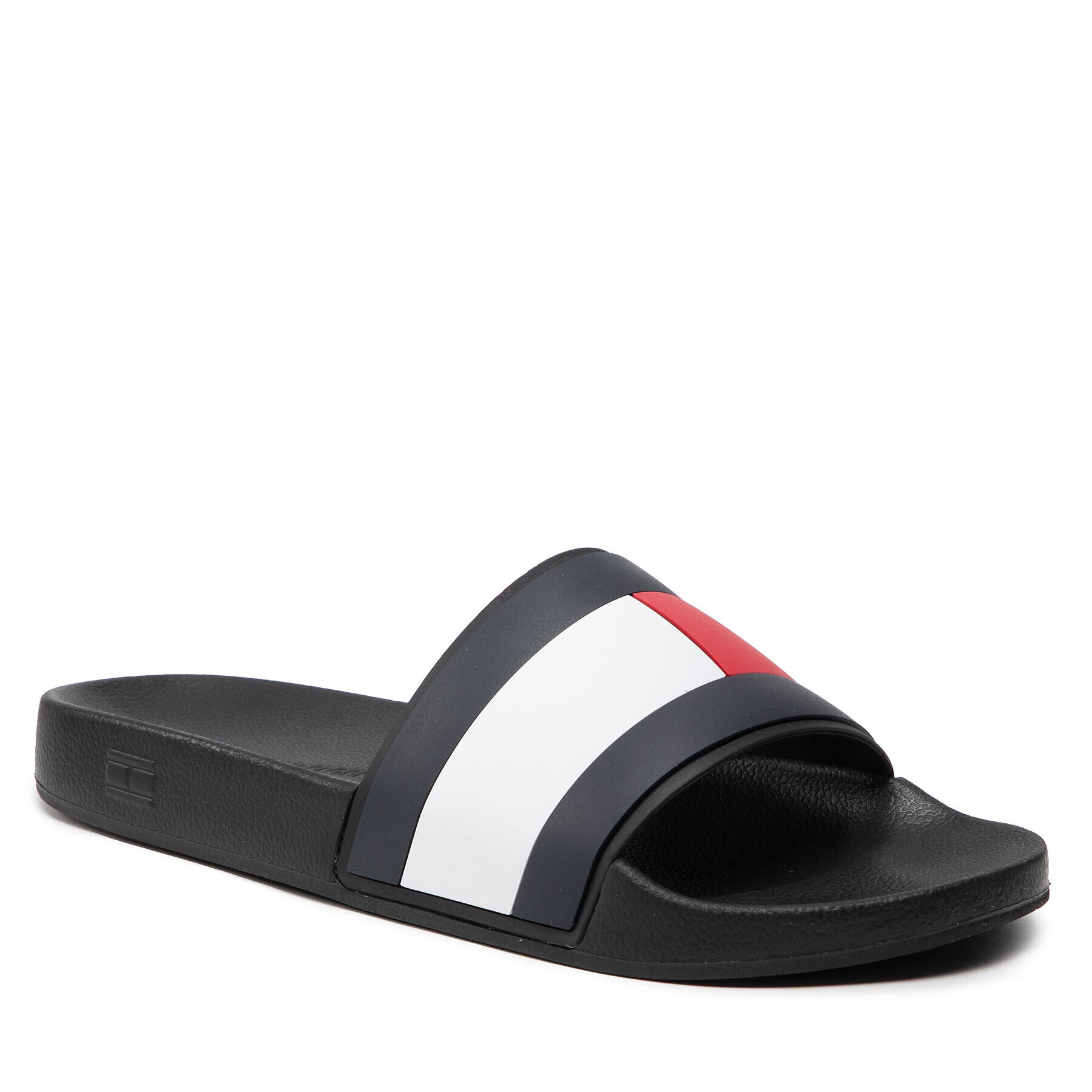 Tommy Hilfiger Šľapky Rubber Th Flag Pool Slide FM0FM04263 Čierna - Pepit.sk