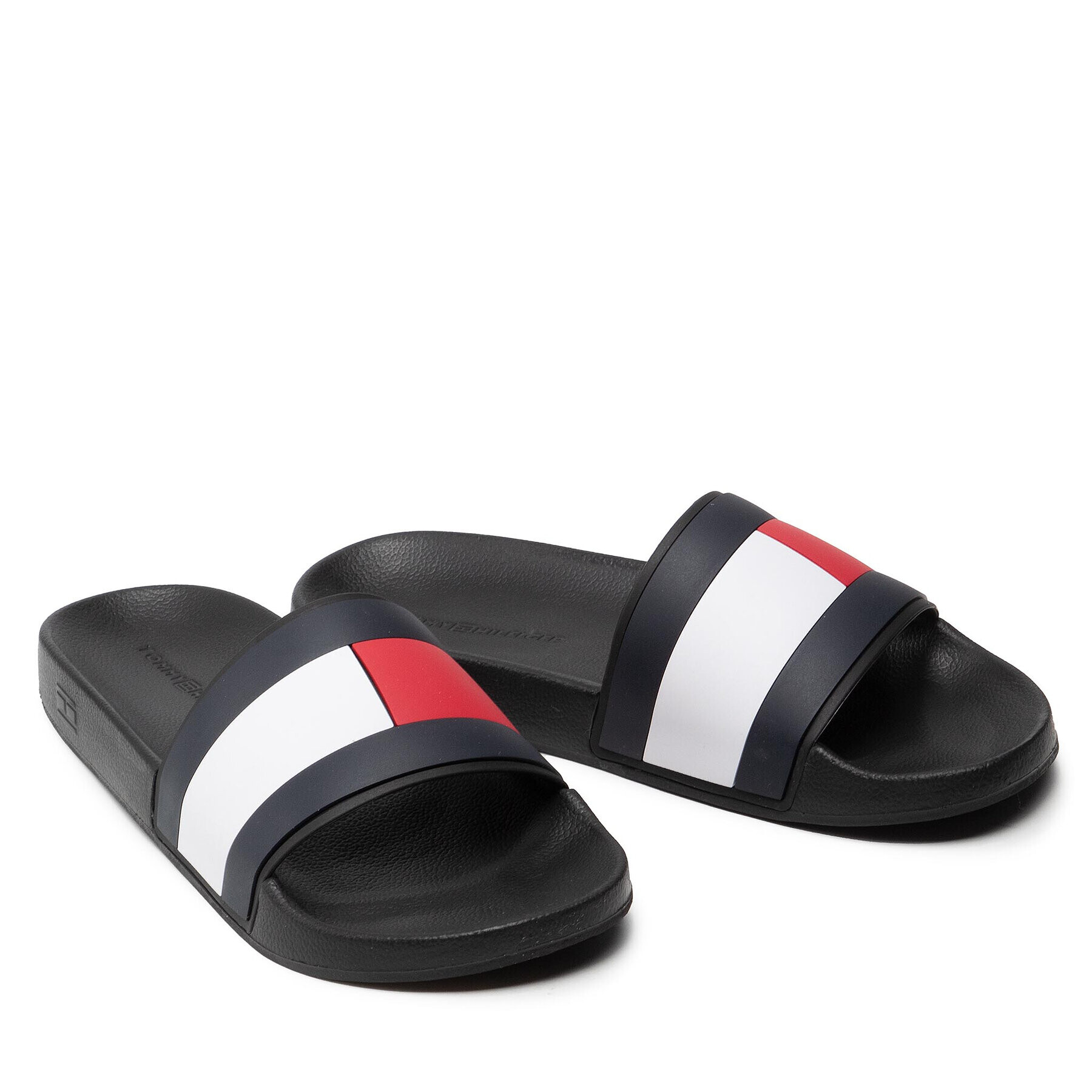 Tommy Hilfiger Šľapky Rubber Th Flag Pool Slide FM0FM04263 Čierna - Pepit.sk